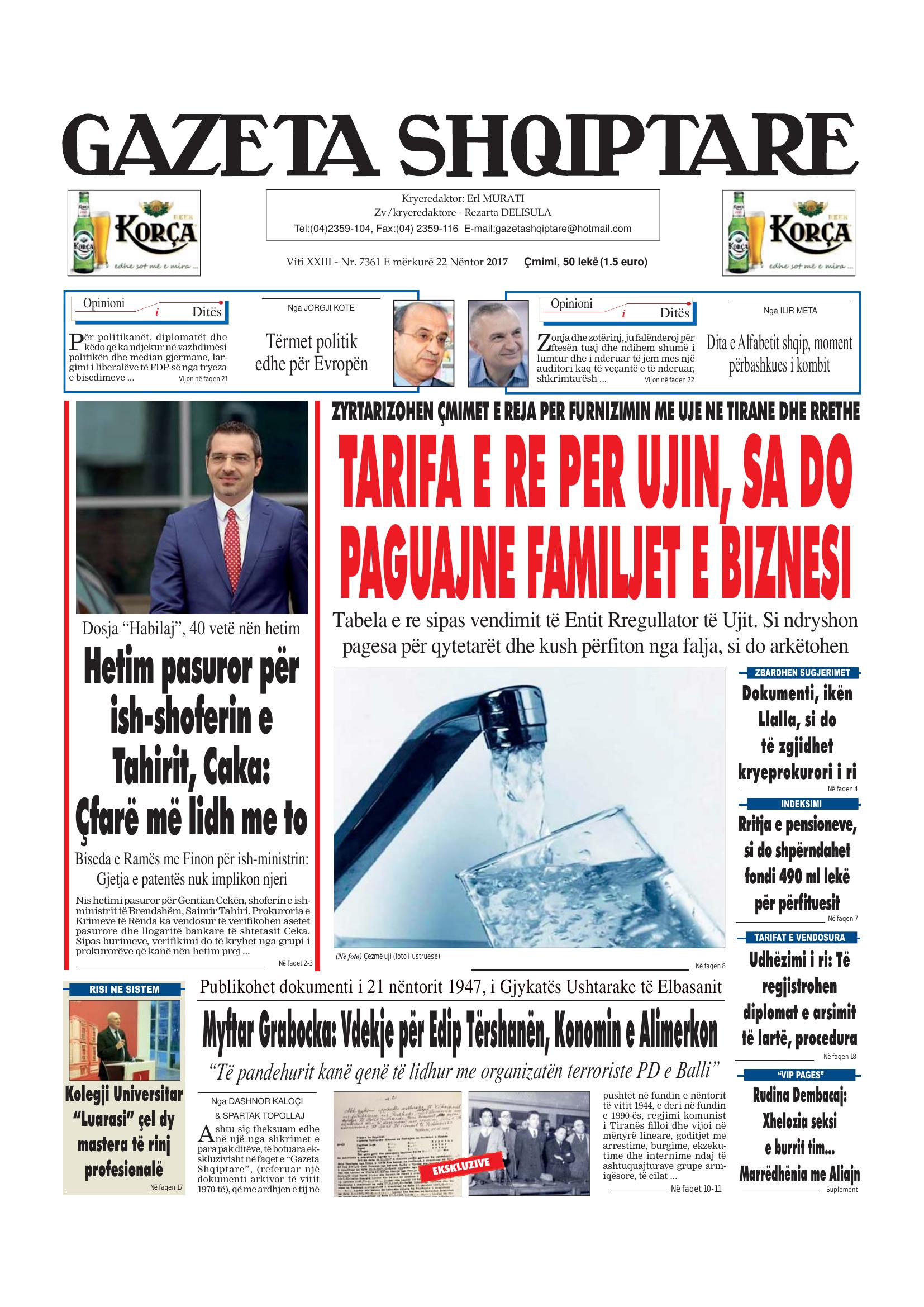 Gazeta Shqiptare 2017-11-22