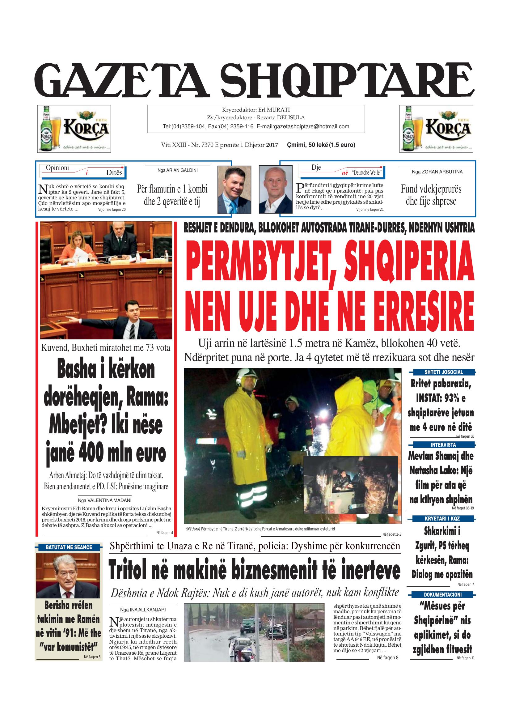 Gazeta Shqiptare 2017-12-01