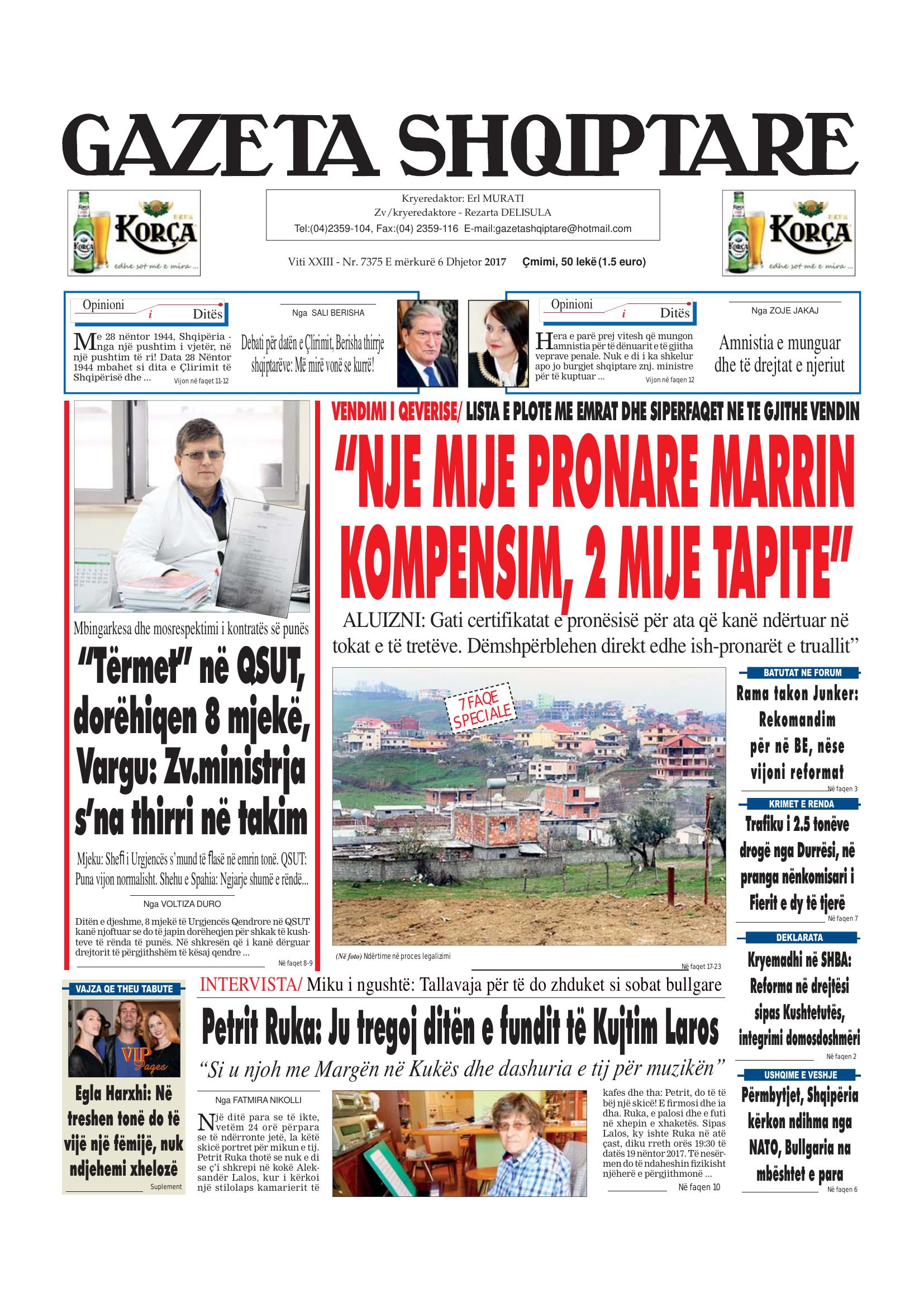 Gazeta Shqiptare 2017-12-06