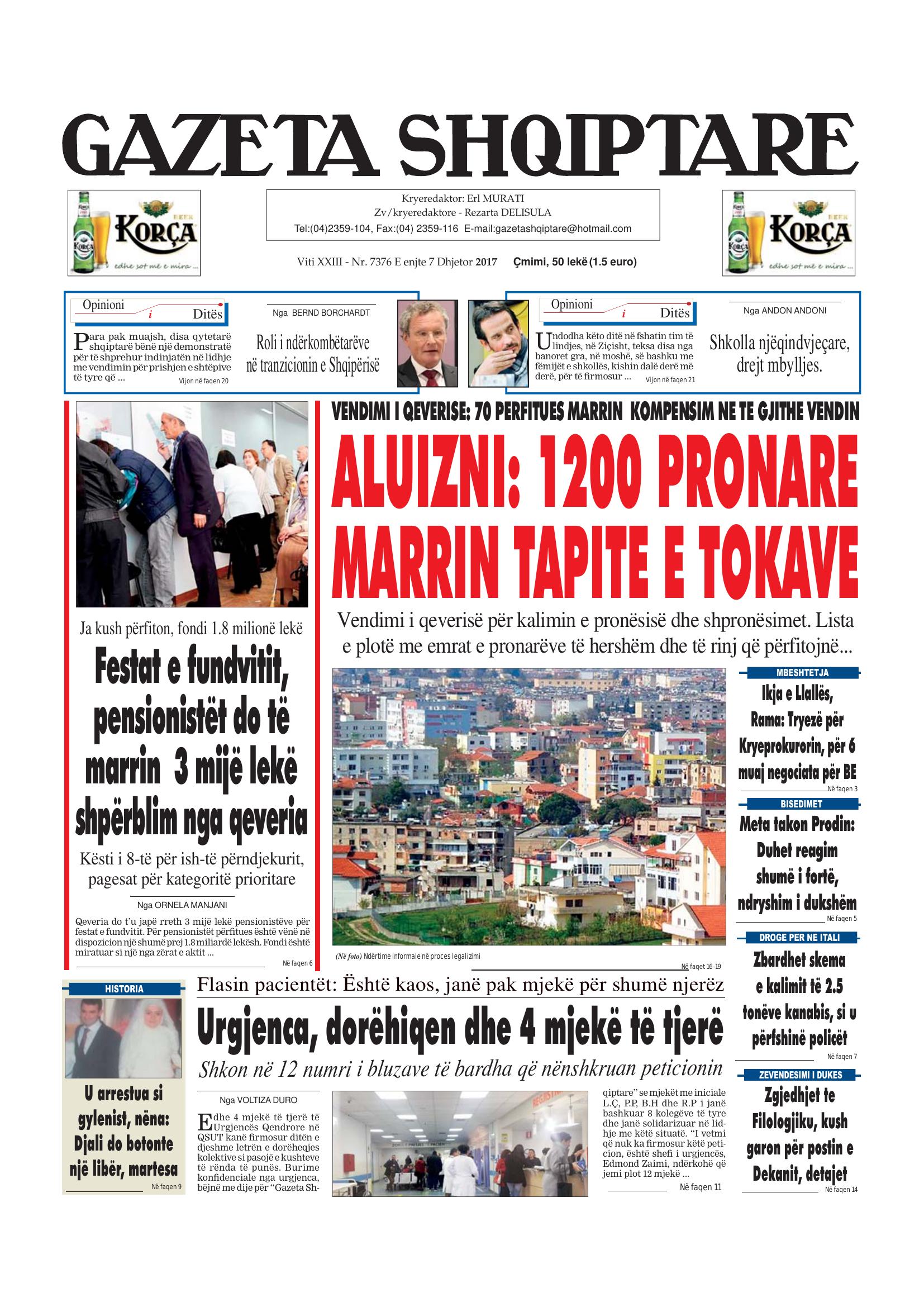 Gazeta Shqiptare 2017-12-07