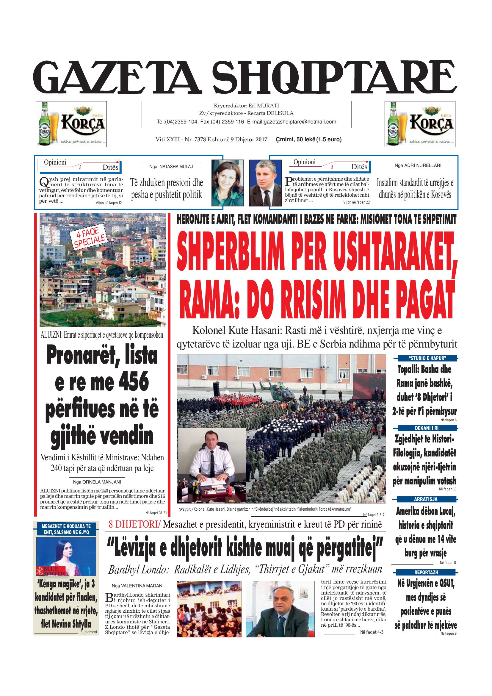 Gazeta Shqiptare 2017-12-09