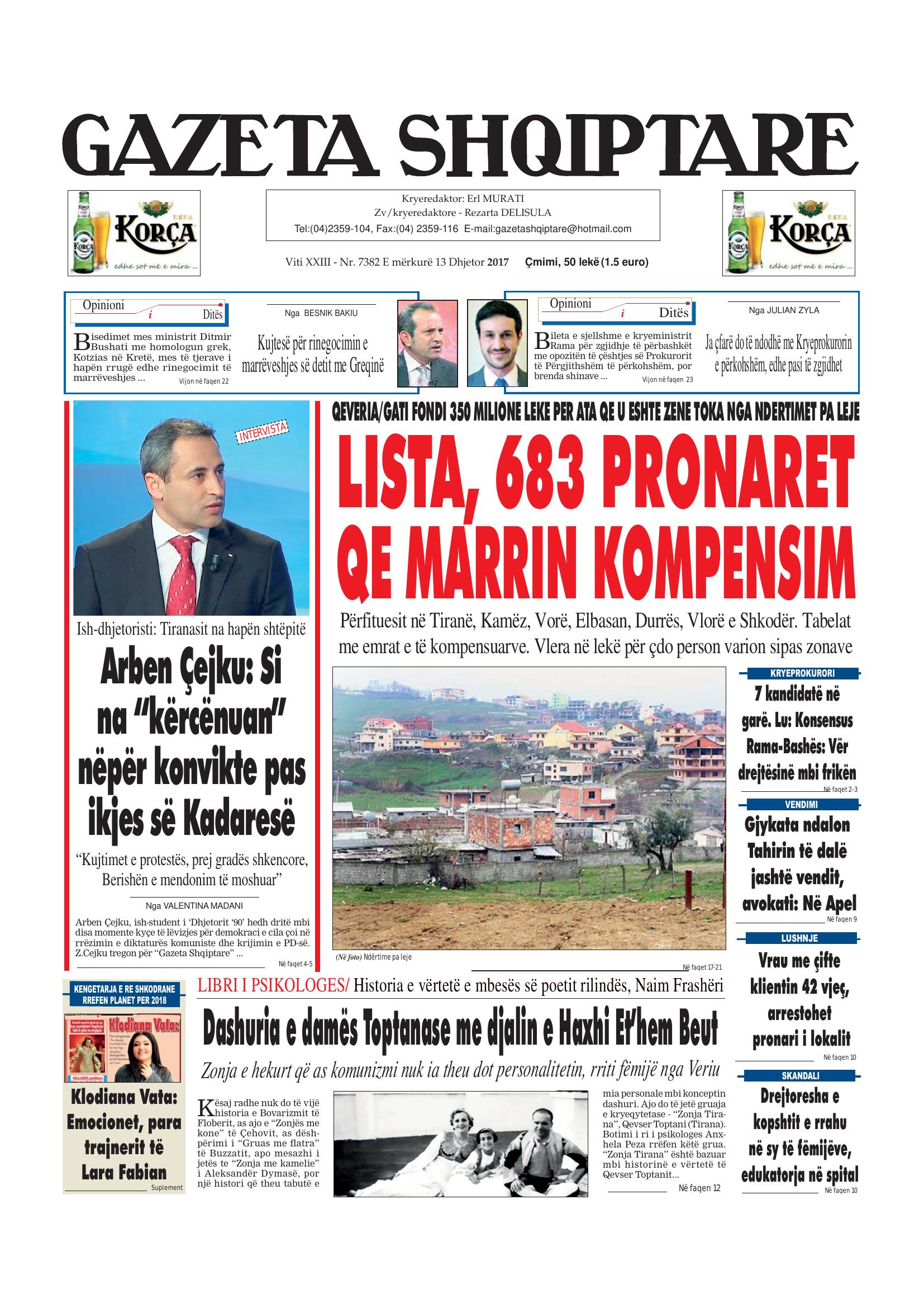 Gazeta Shqiptare 2017-12-13