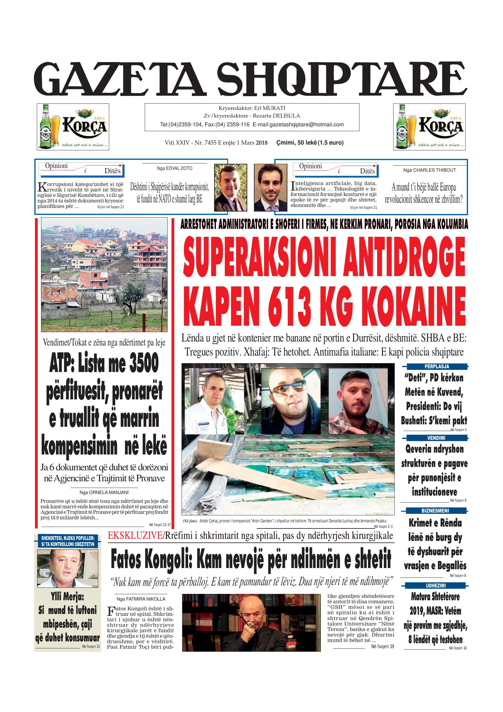 Gazeta Shqiptare 2018-03-01