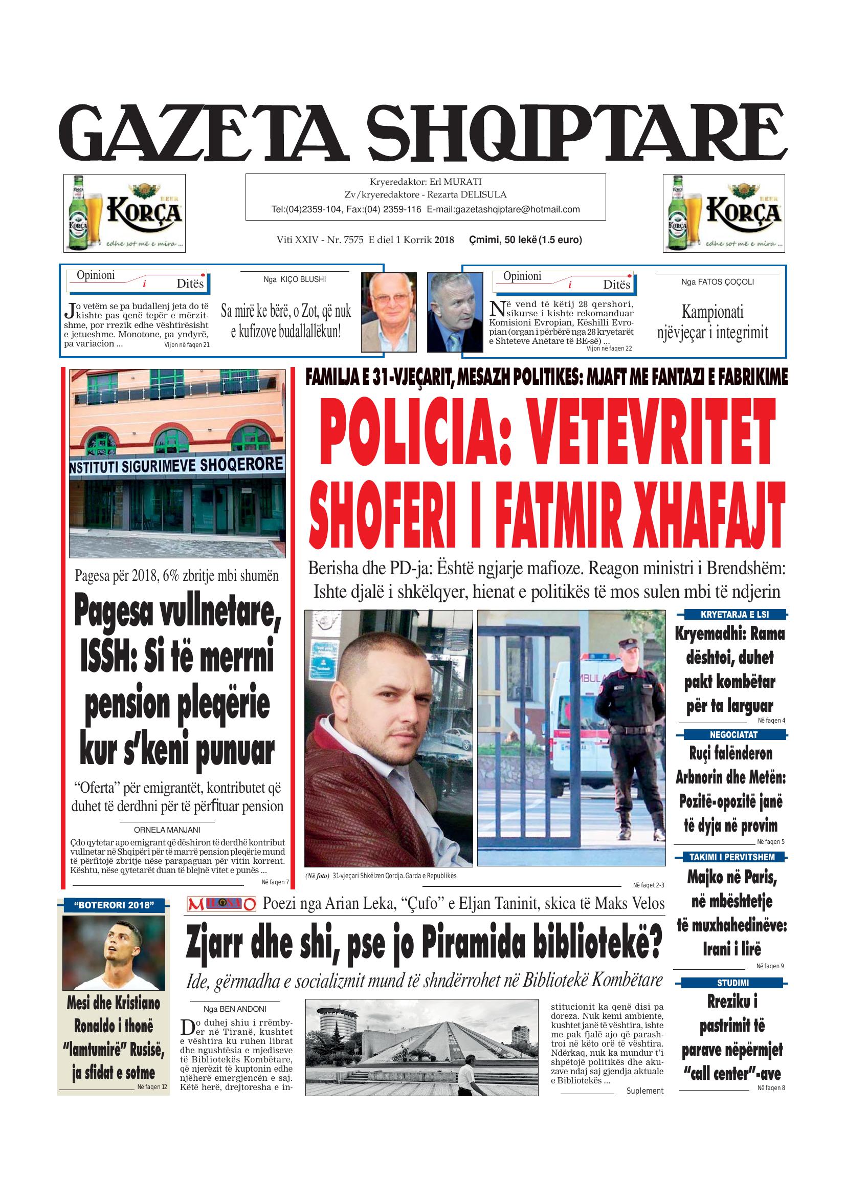 Gazeta Shqiptare 2018-07-01