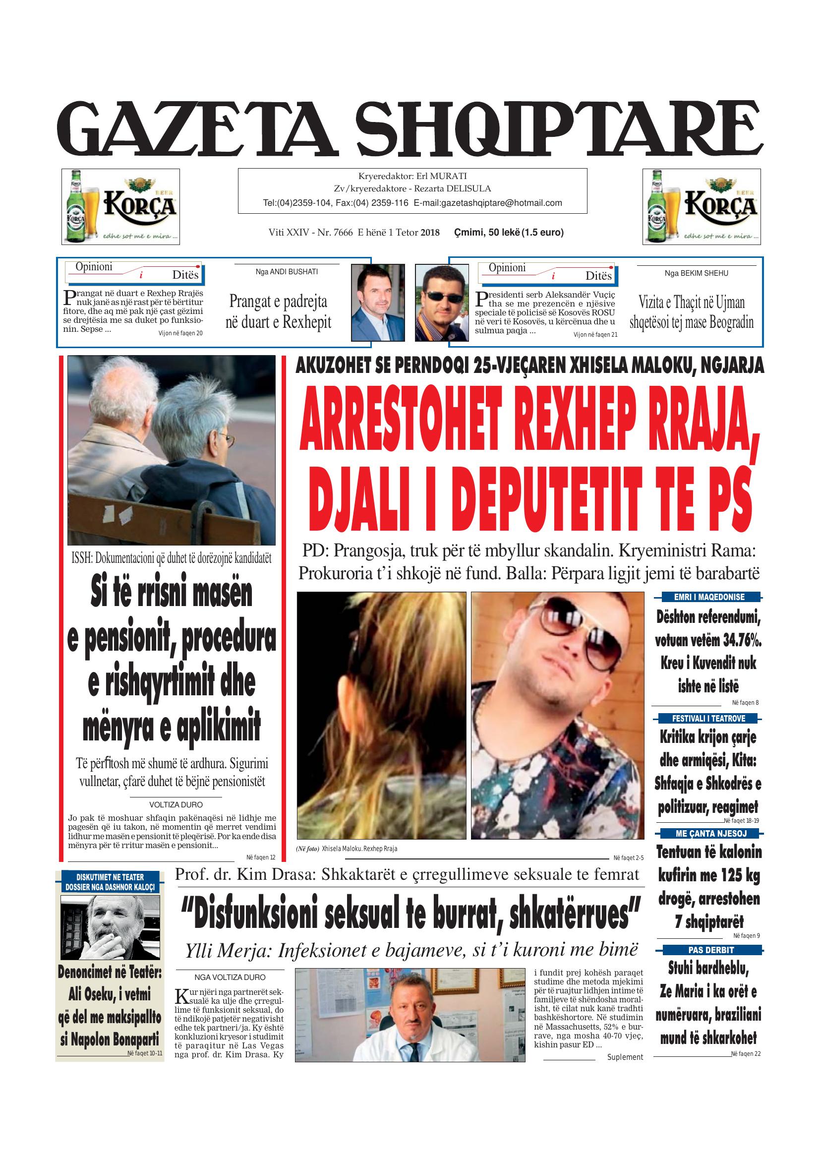Gazeta Shqiptare 2018-10-01