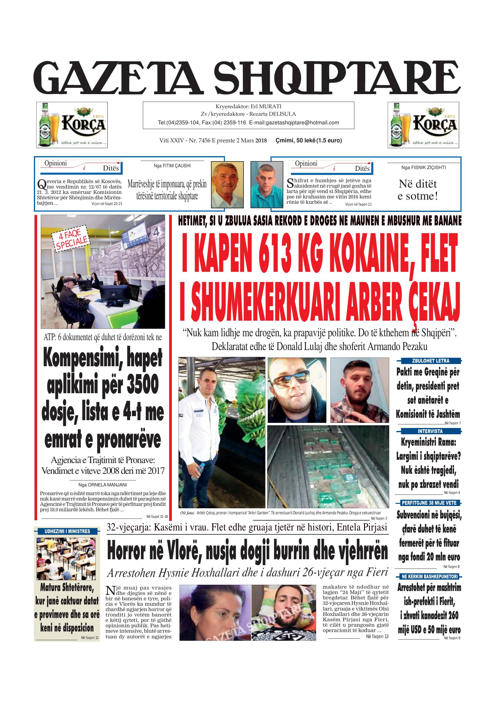 Gazeta Shqiptare 2018-03-02