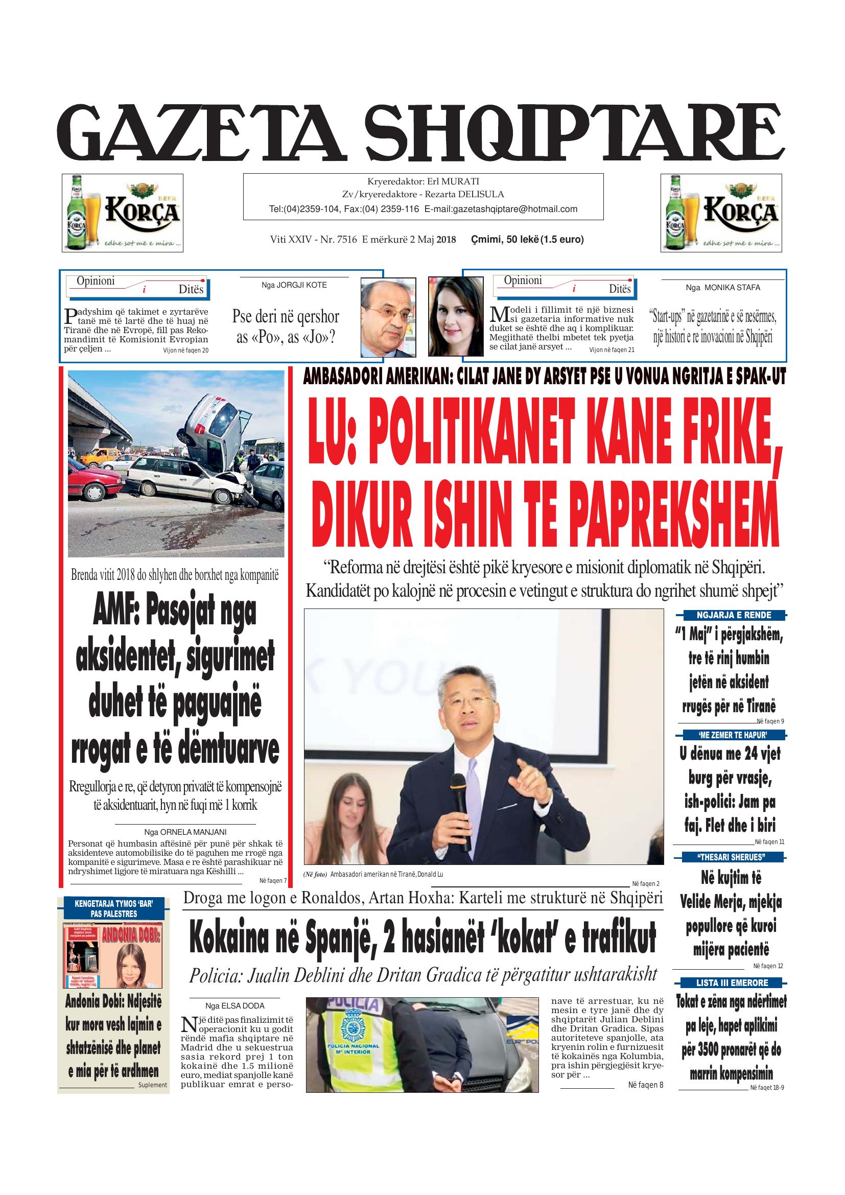 Gazeta Shqiptare 2018-05-02