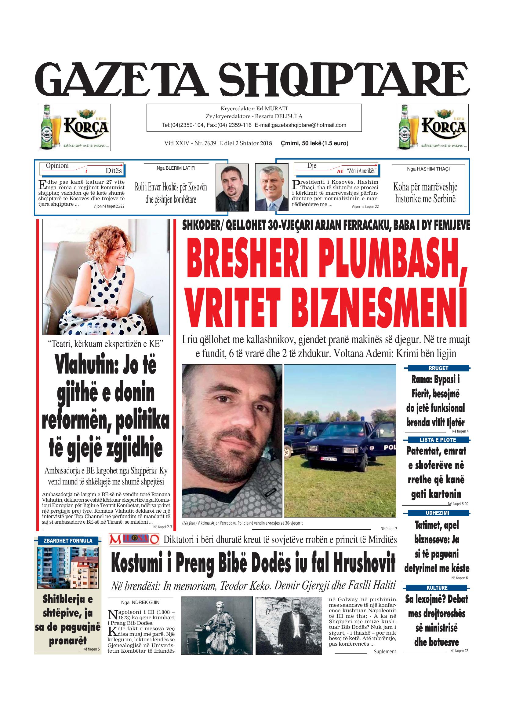 Gazeta Shqiptare 2018-09-02