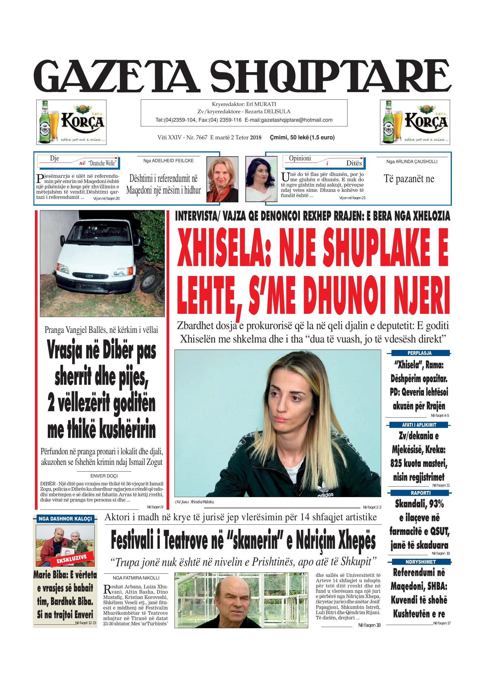 Gazeta Shqiptare 2018-10-02