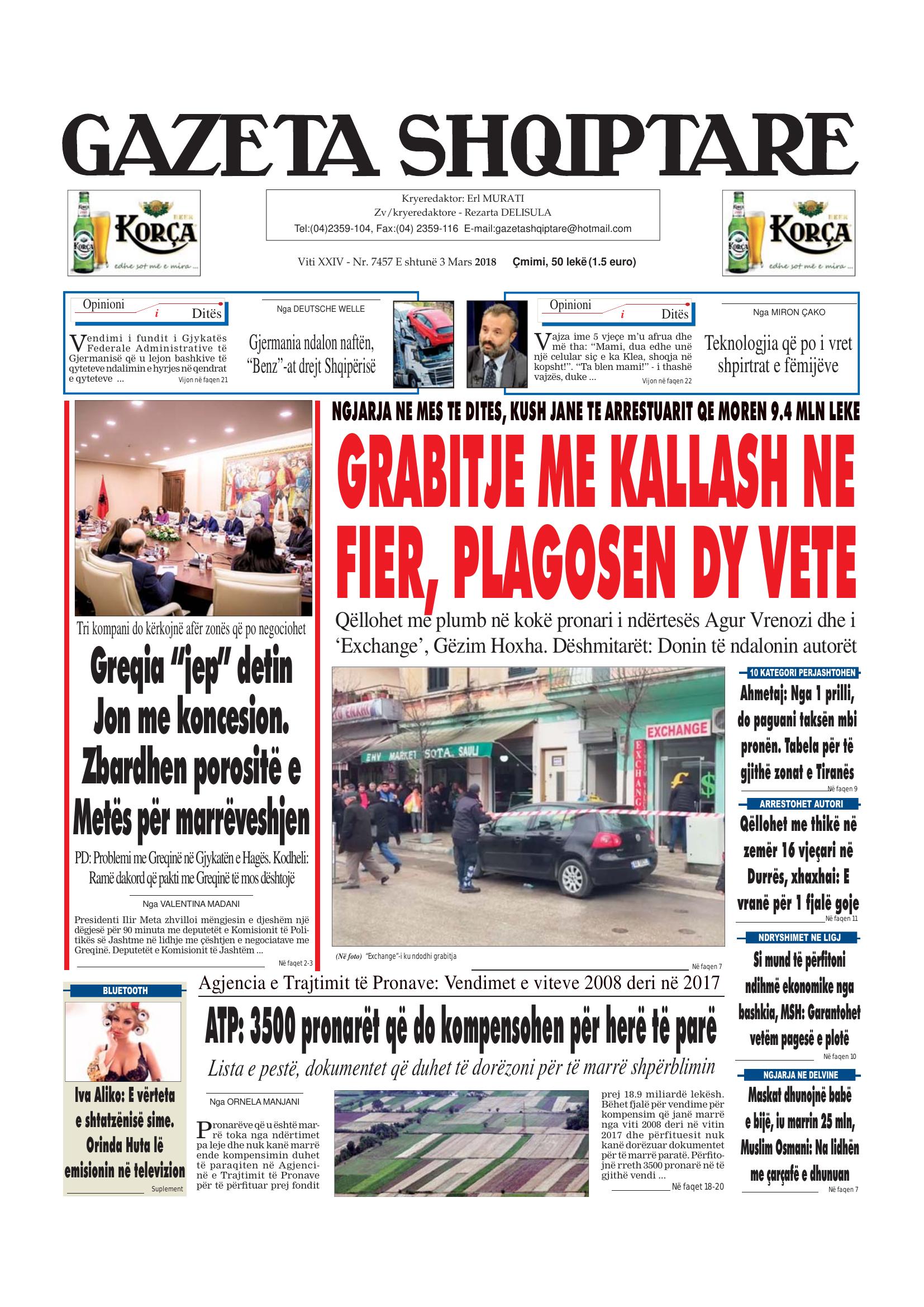 Gazeta Shqiptare 2018-03-03
