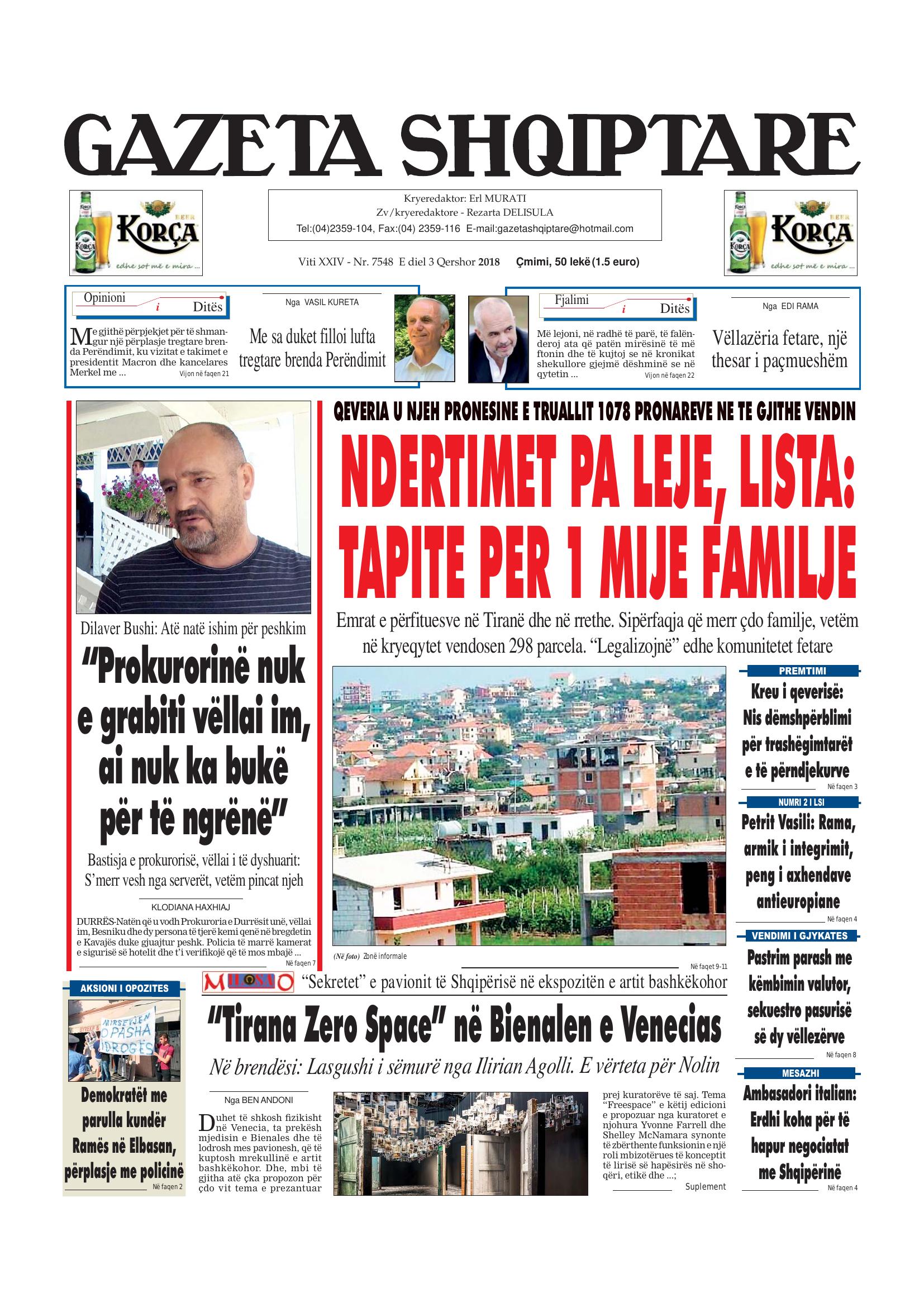 Gazeta Shqiptare 2018-06-03