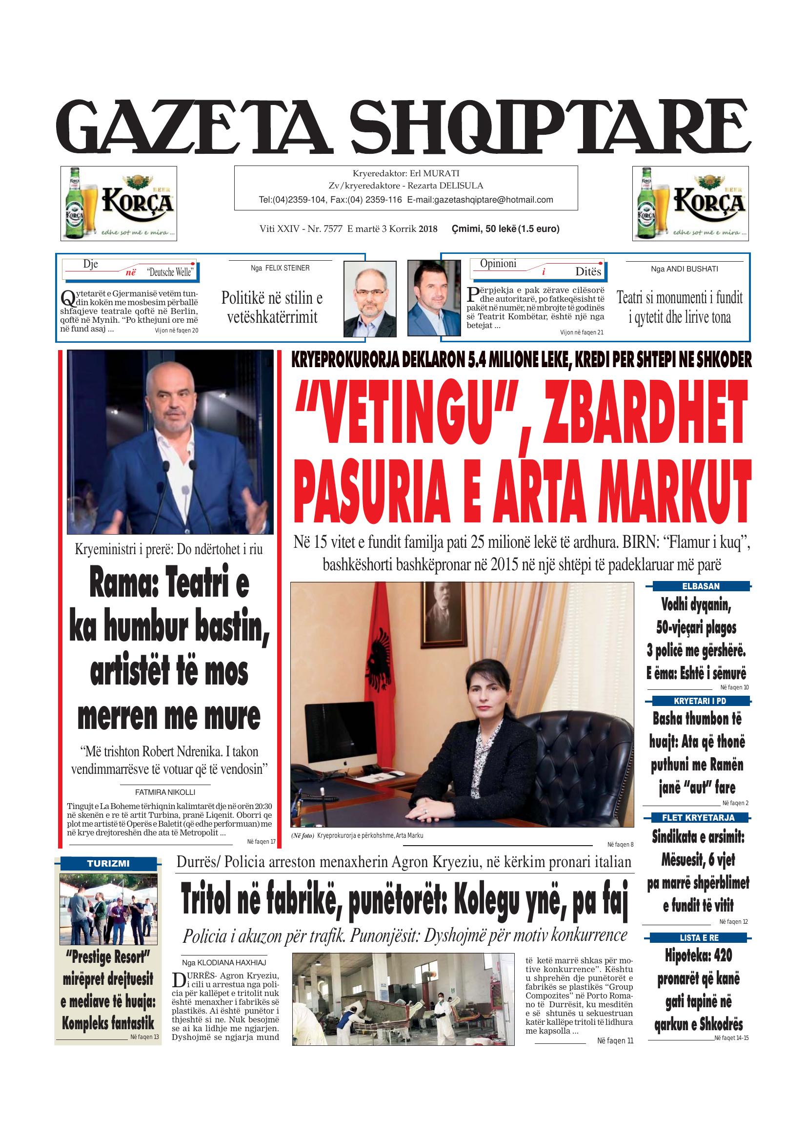Gazeta Shqiptare 2018-07-03