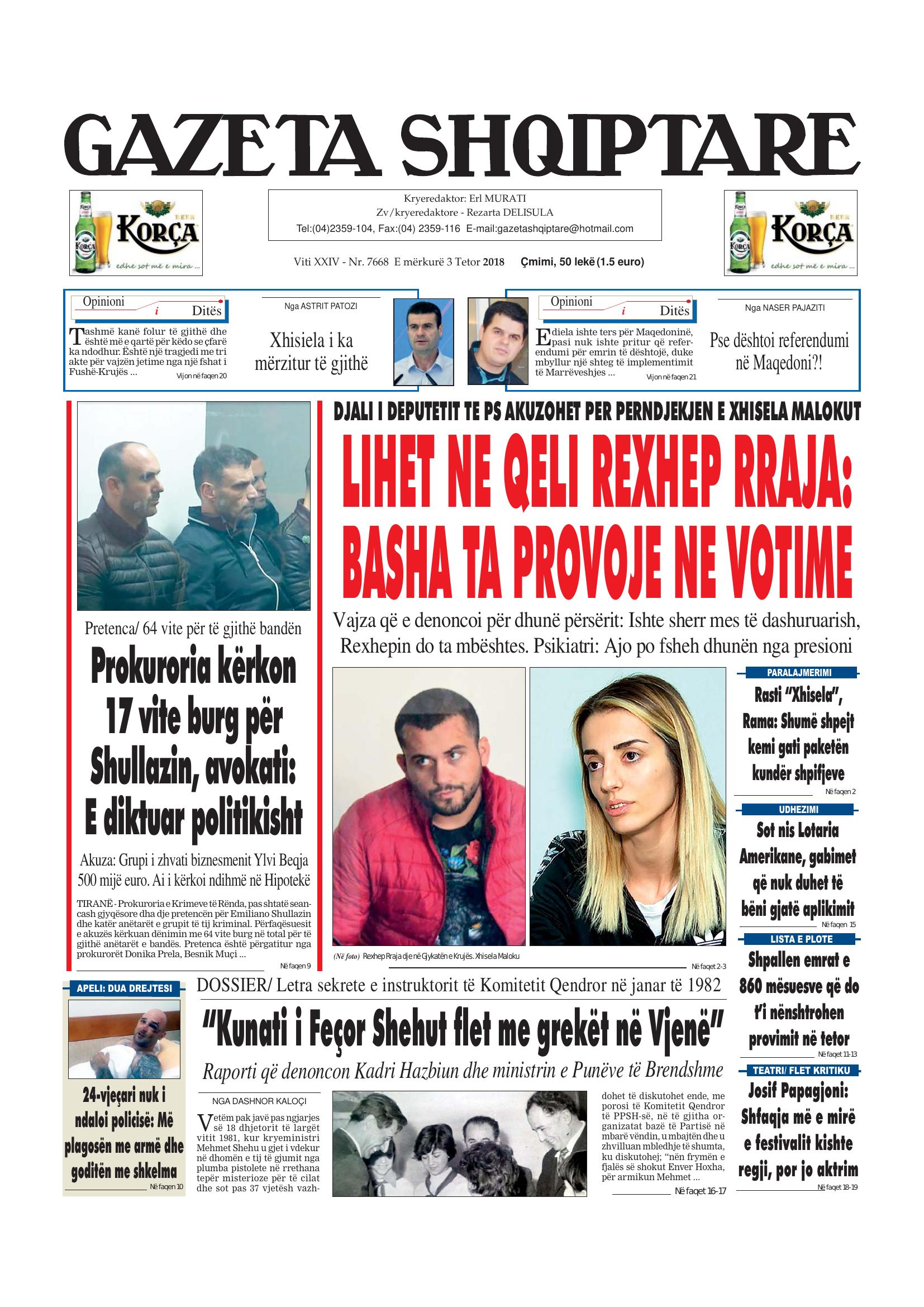 Gazeta Shqiptare 2018-10-03