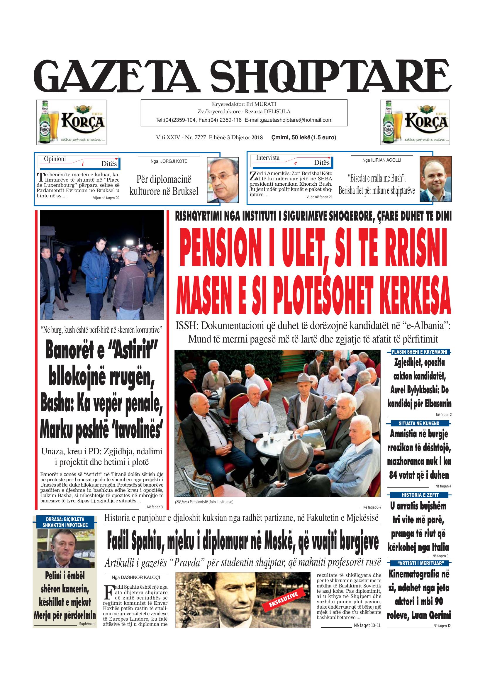 Gazeta Shqiptare 2018-12-03