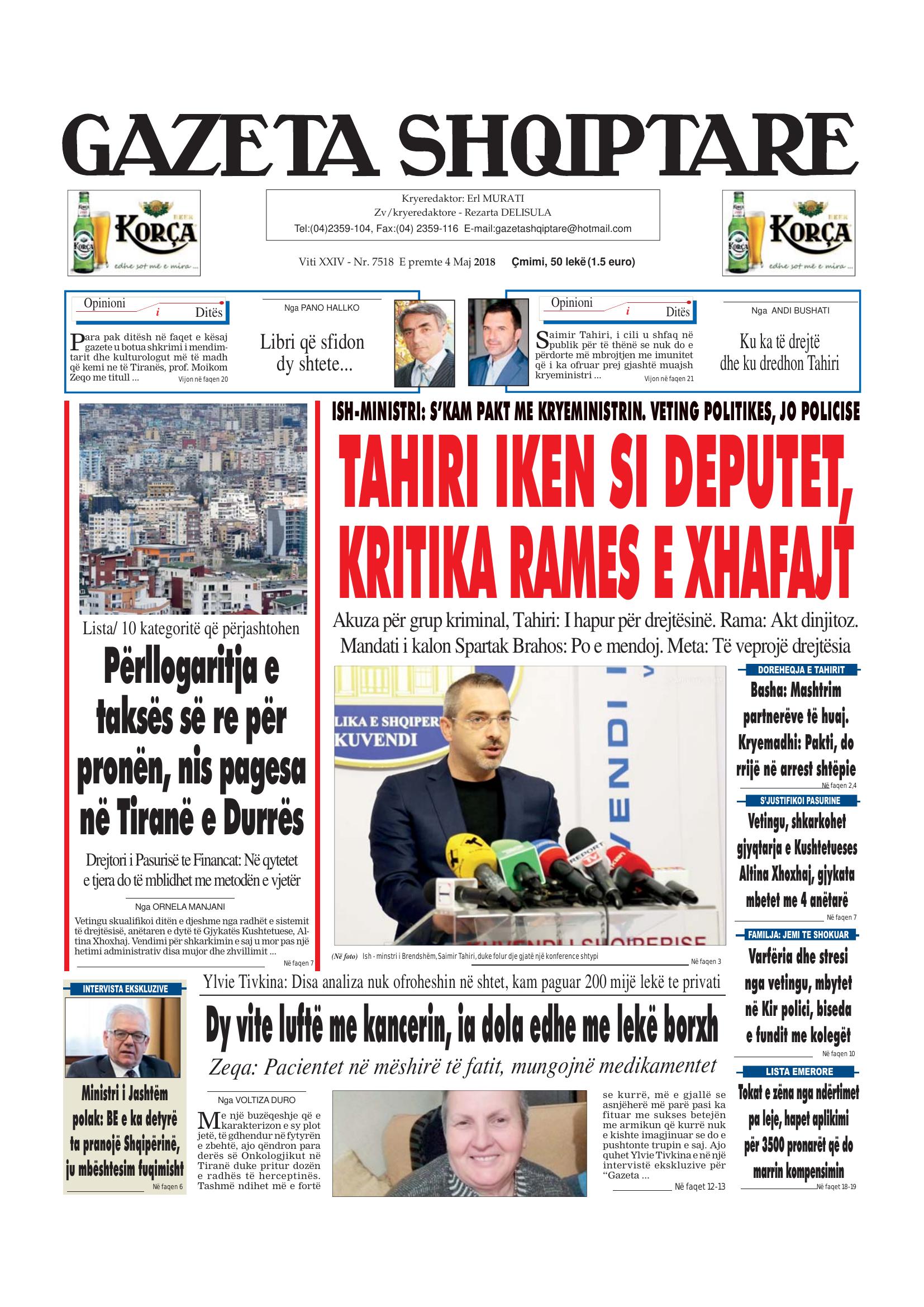 Gazeta Shqiptare 2018-05-04