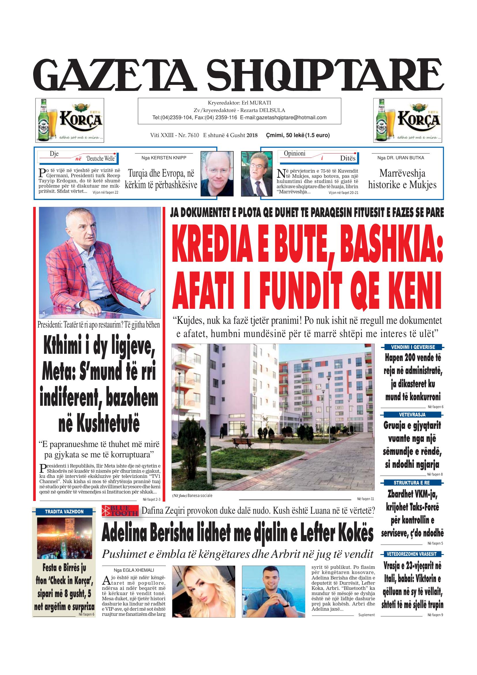Gazeta Shqiptare 2018-08-04