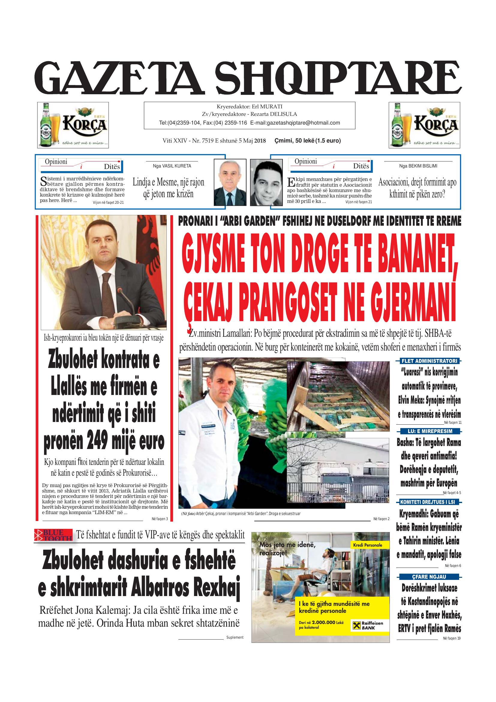 Gazeta Shqiptare 2018-05-05
