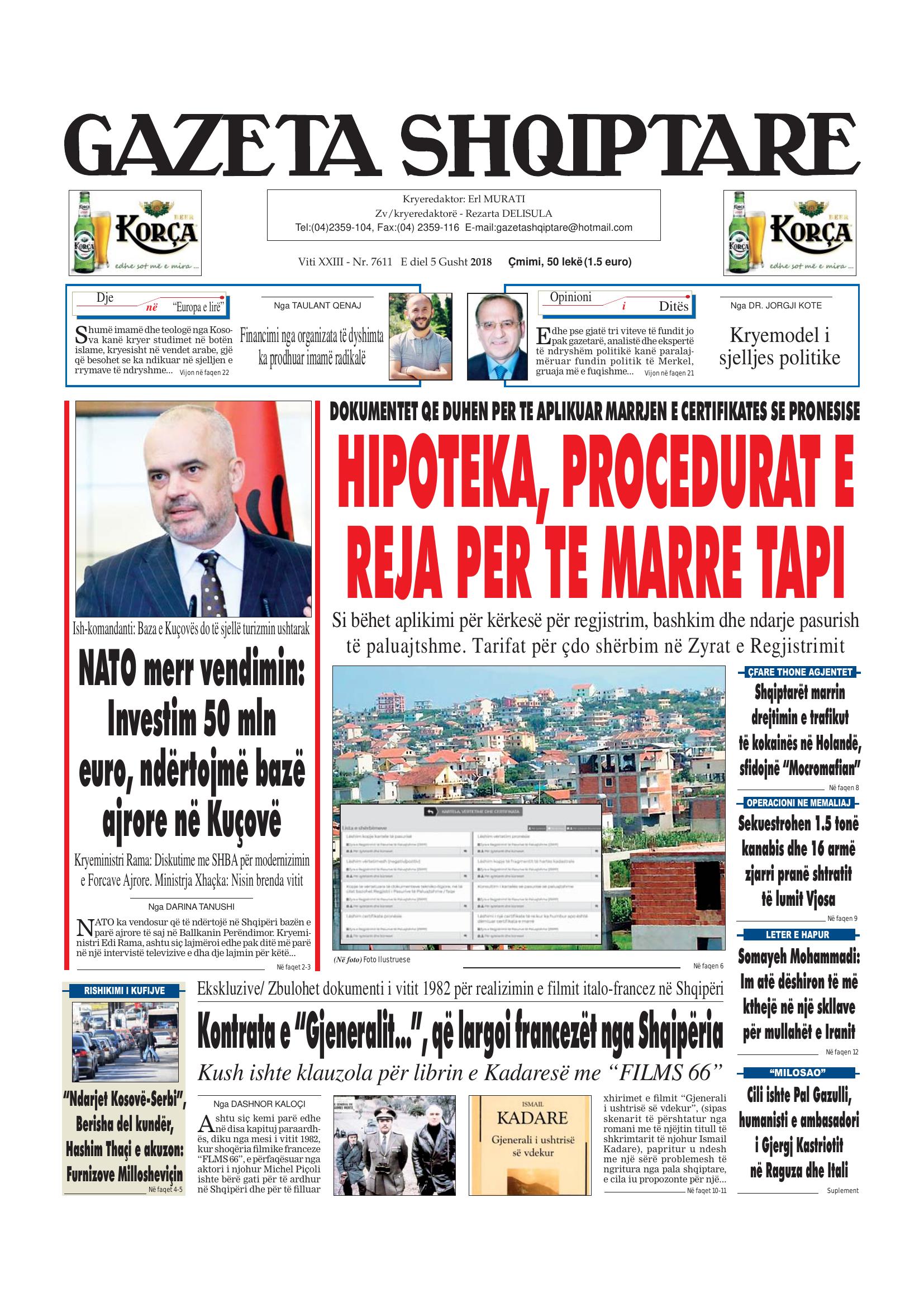 Gazeta Shqiptare 2018-08-05