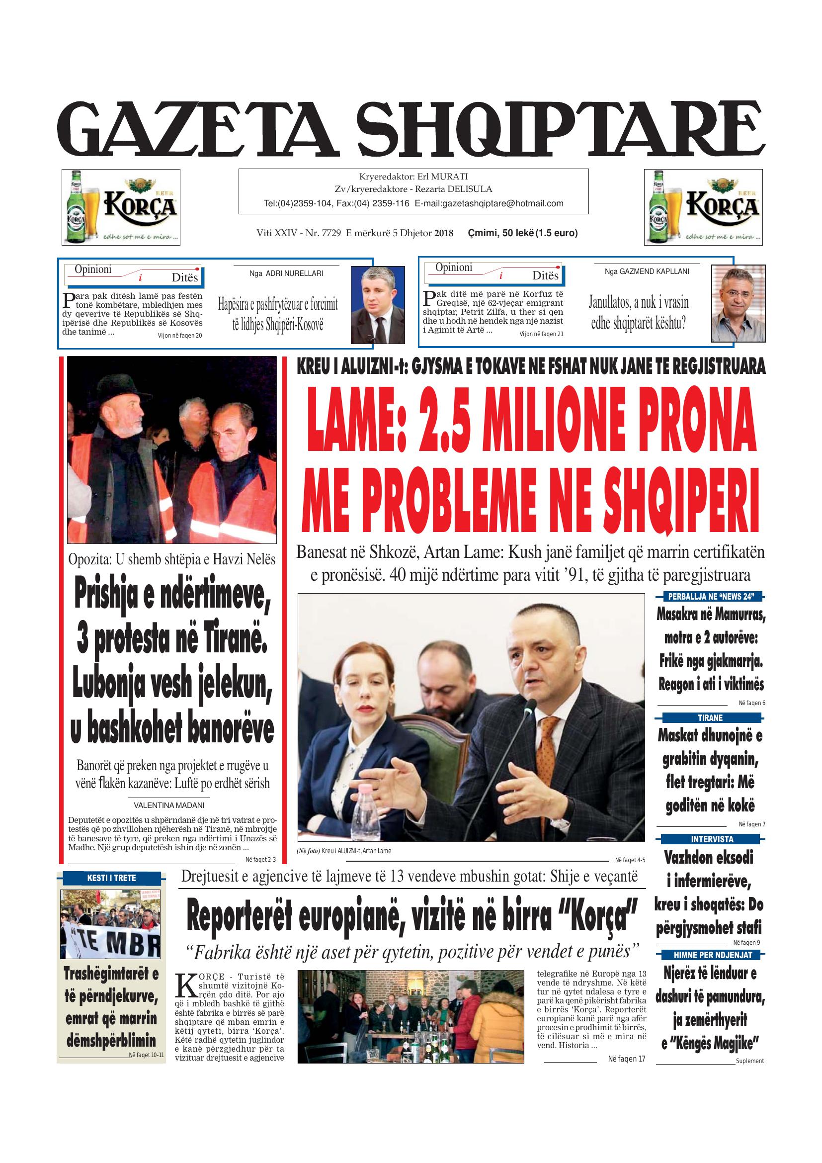 Gazeta Shqiptare 2018-12-05