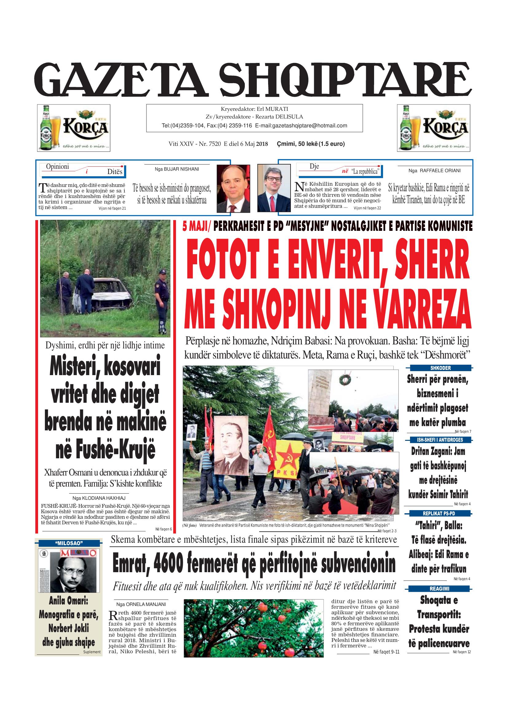 Gazeta Shqiptare 2018-05-06