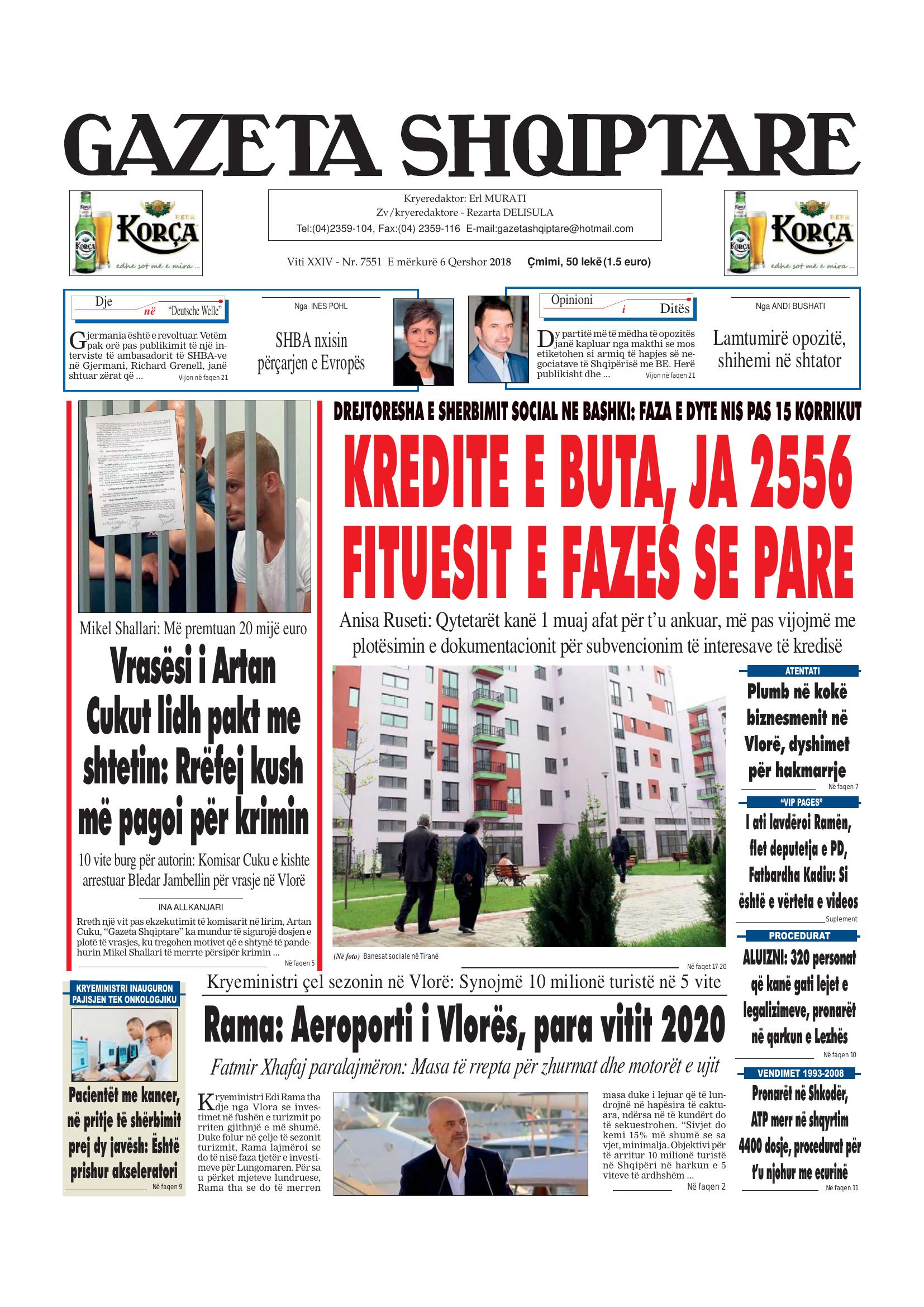 Gazeta Shqiptare 2018-06-06