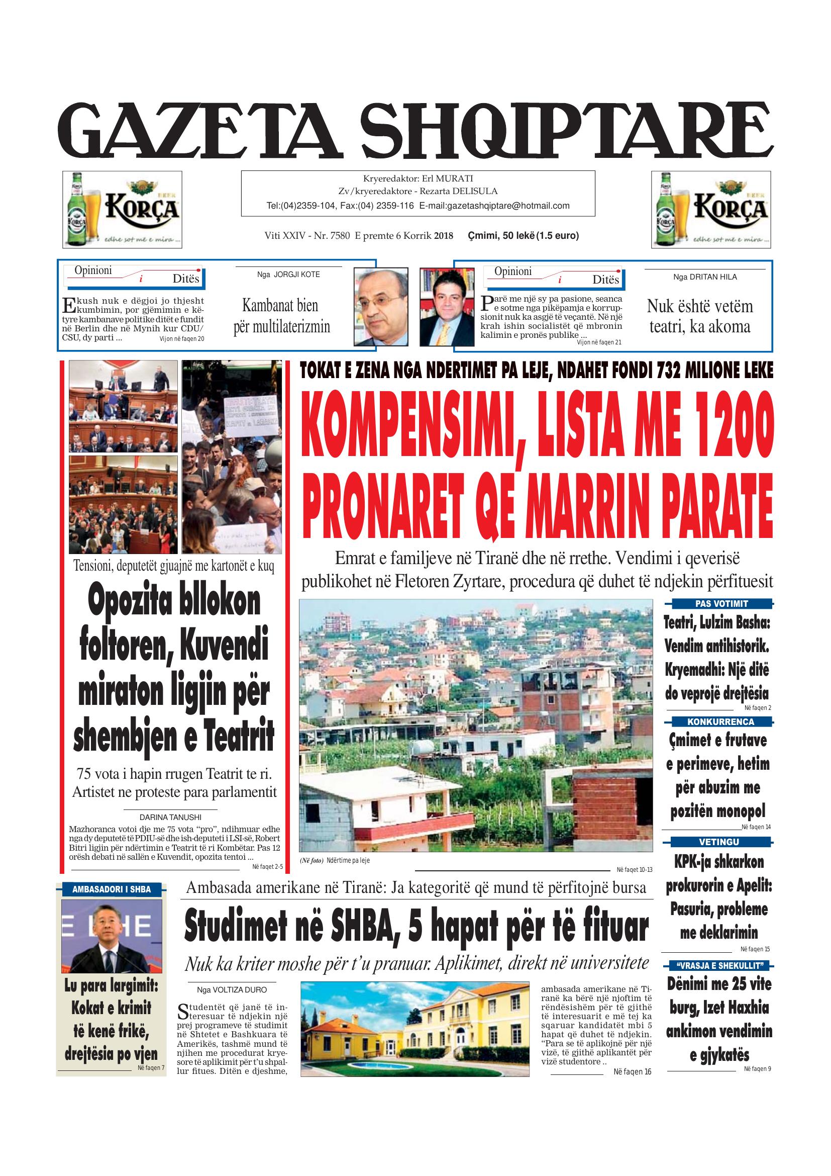 Gazeta Shqiptare 2018-07-06