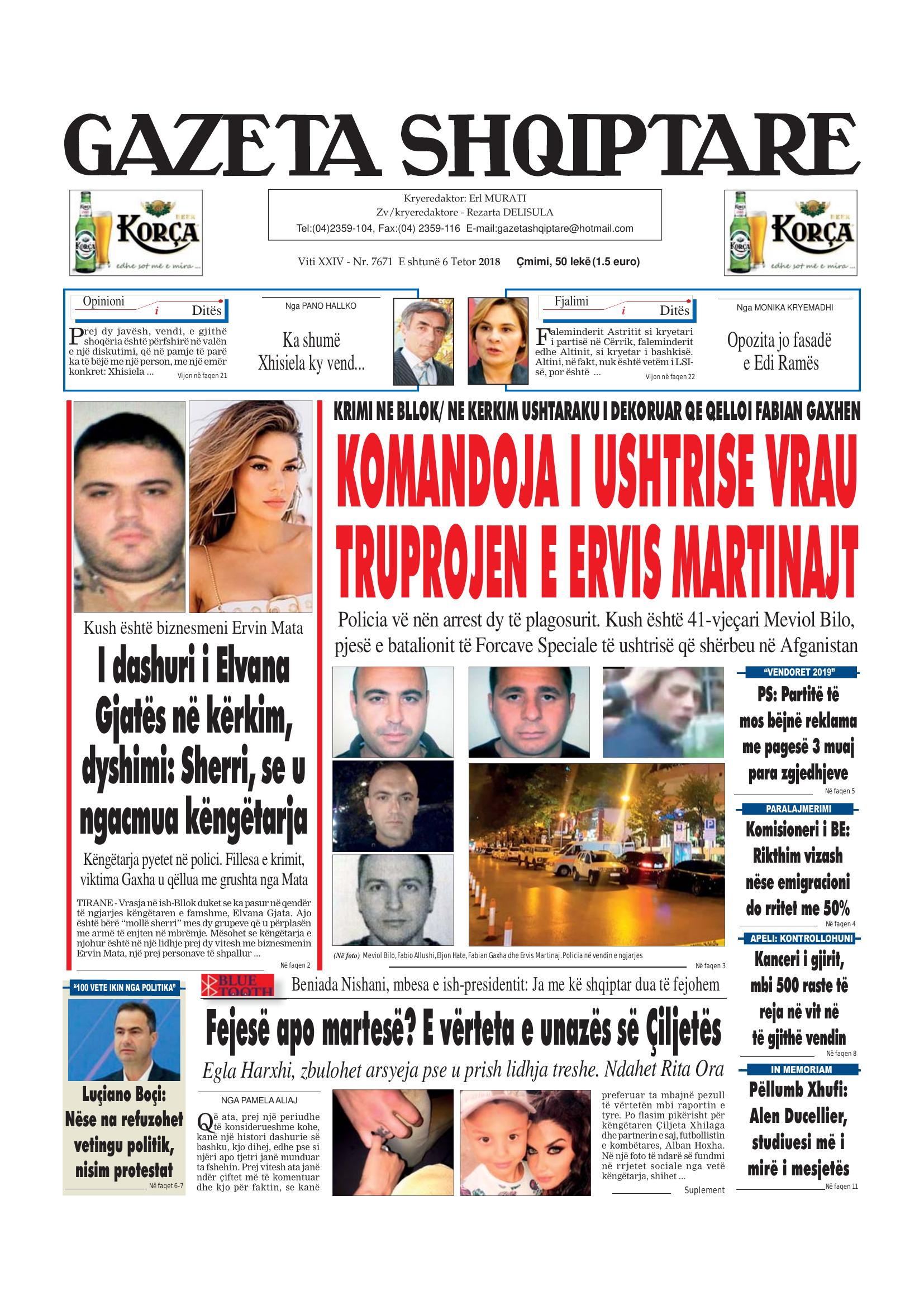 Gazeta Shqiptare 2018-10-06