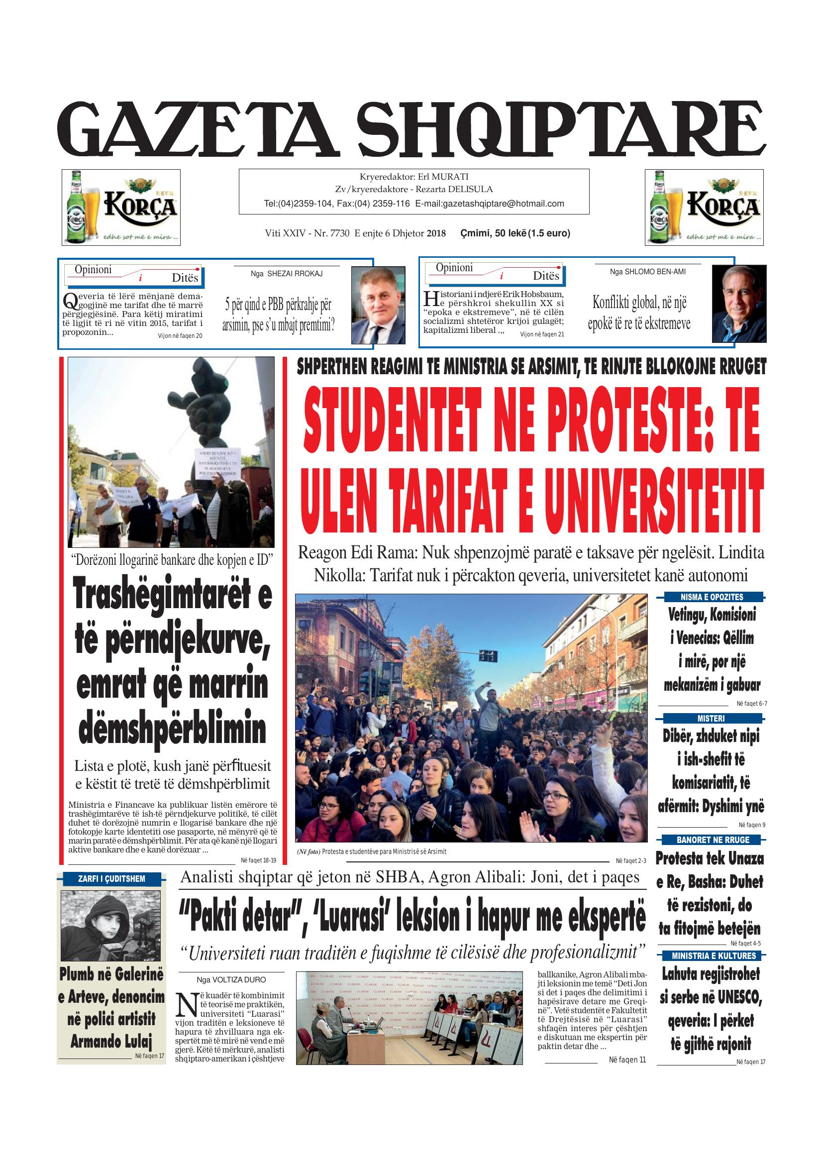 Gazeta Shqiptare 2018-12-06