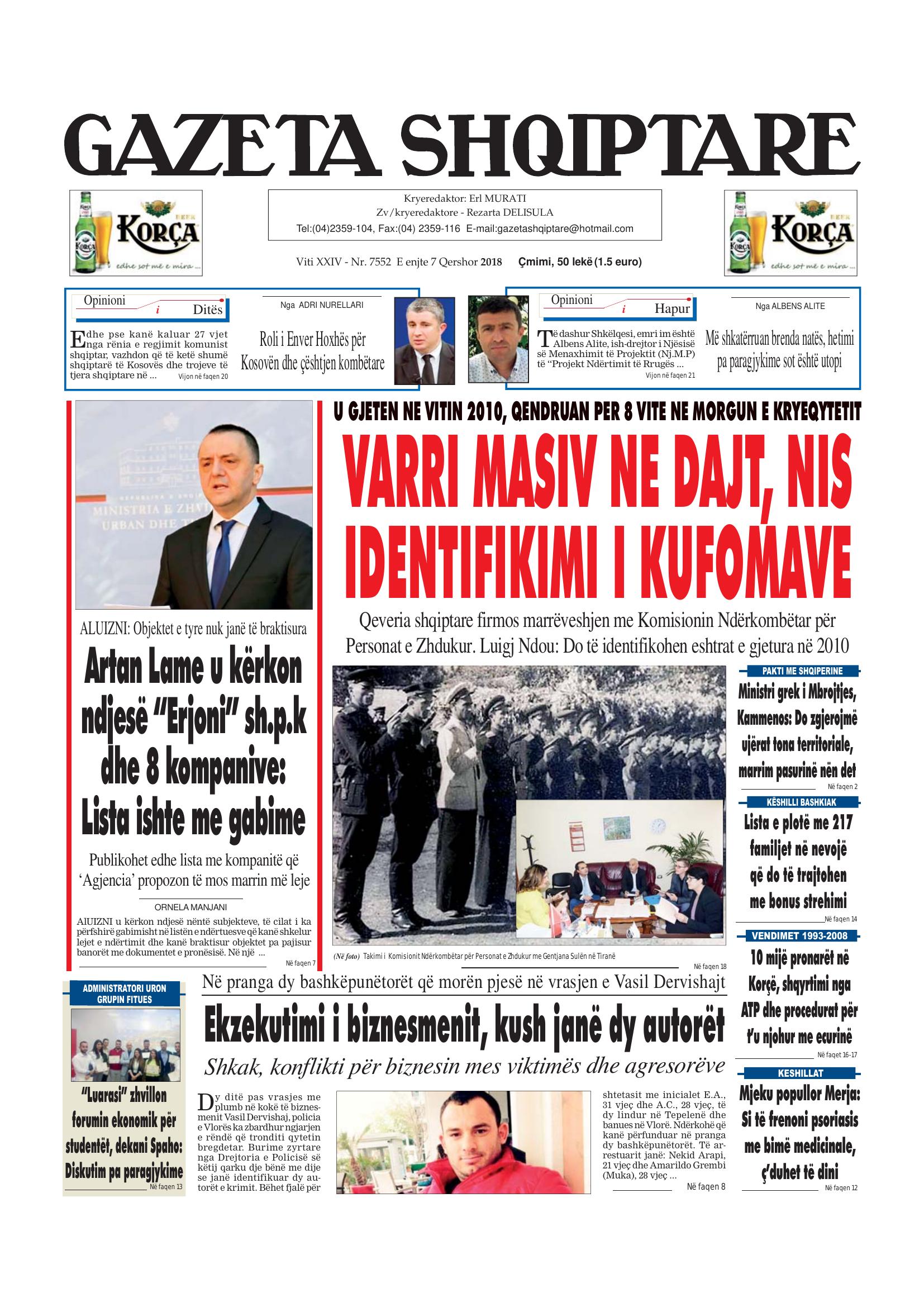 Gazeta Shqiptare 2018-06-07