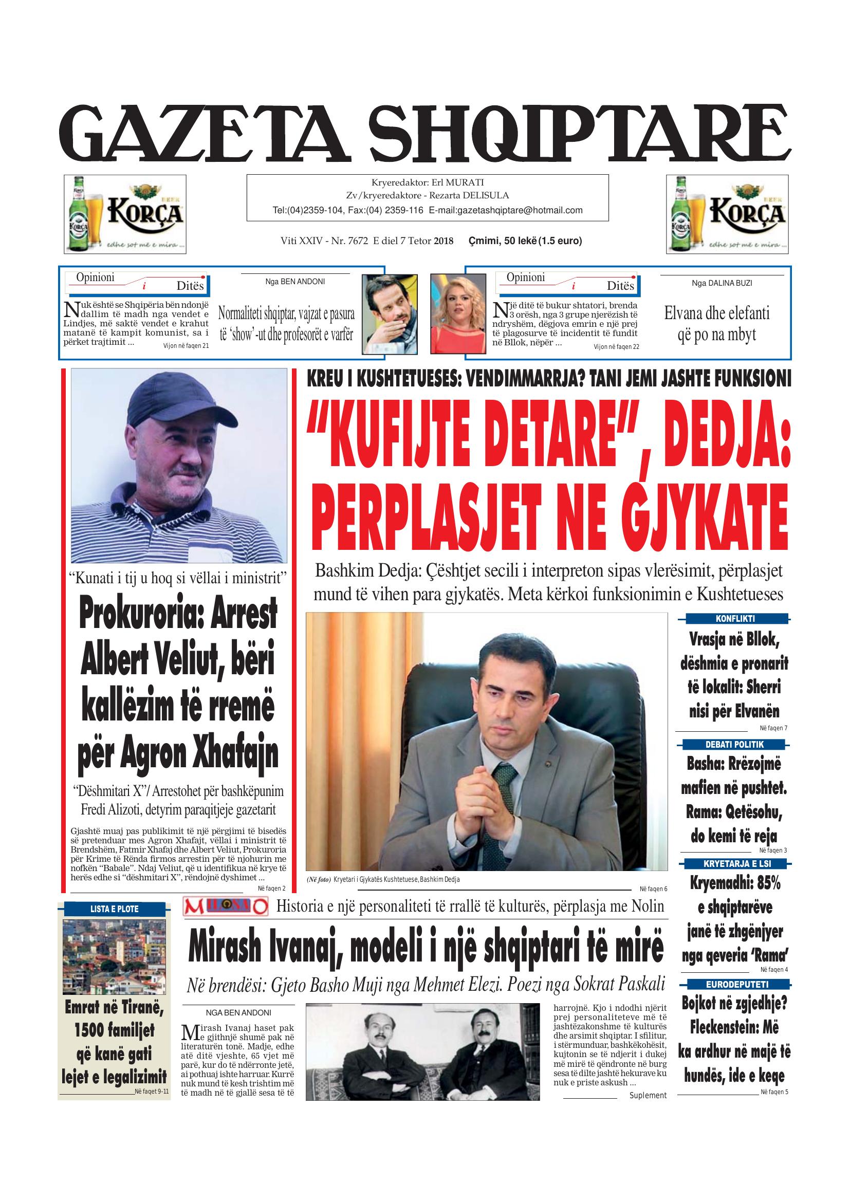 Gazeta Shqiptare 2018-10-07