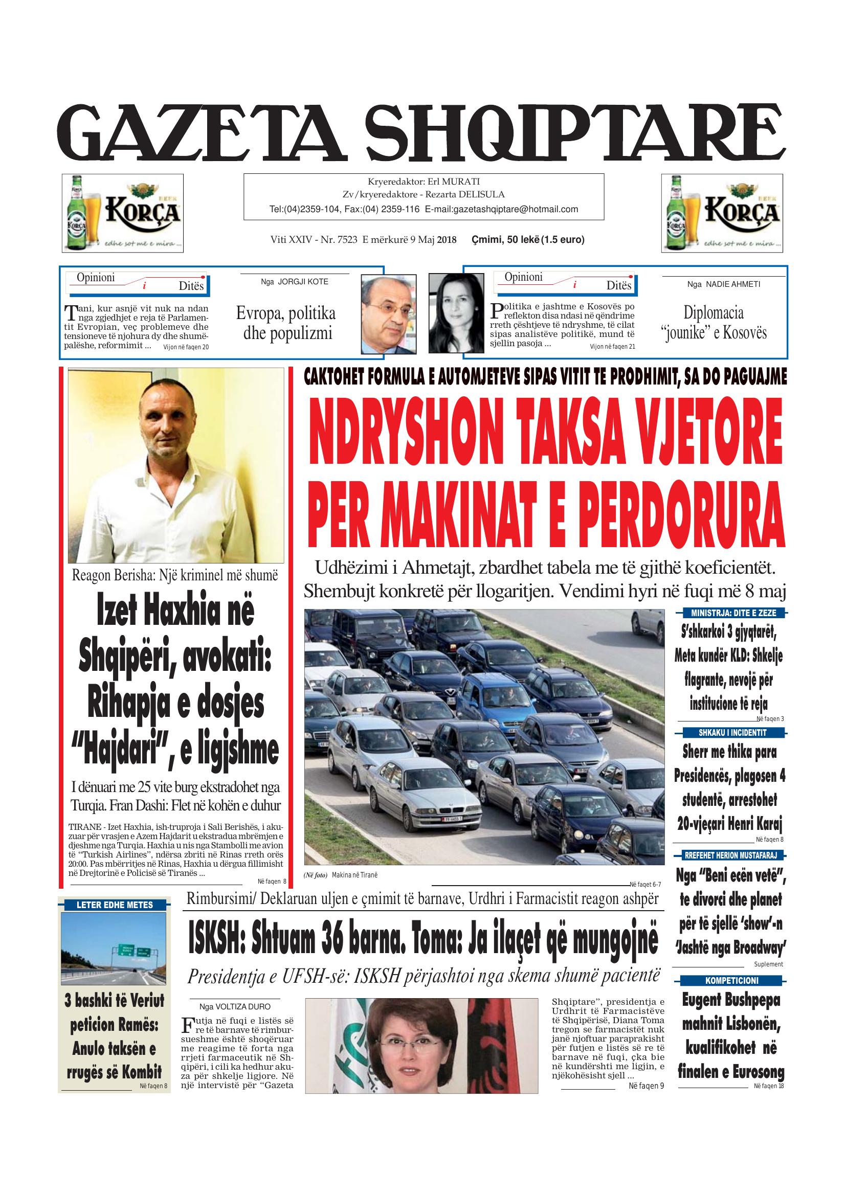 Gazeta Shqiptare 2018-05-09
