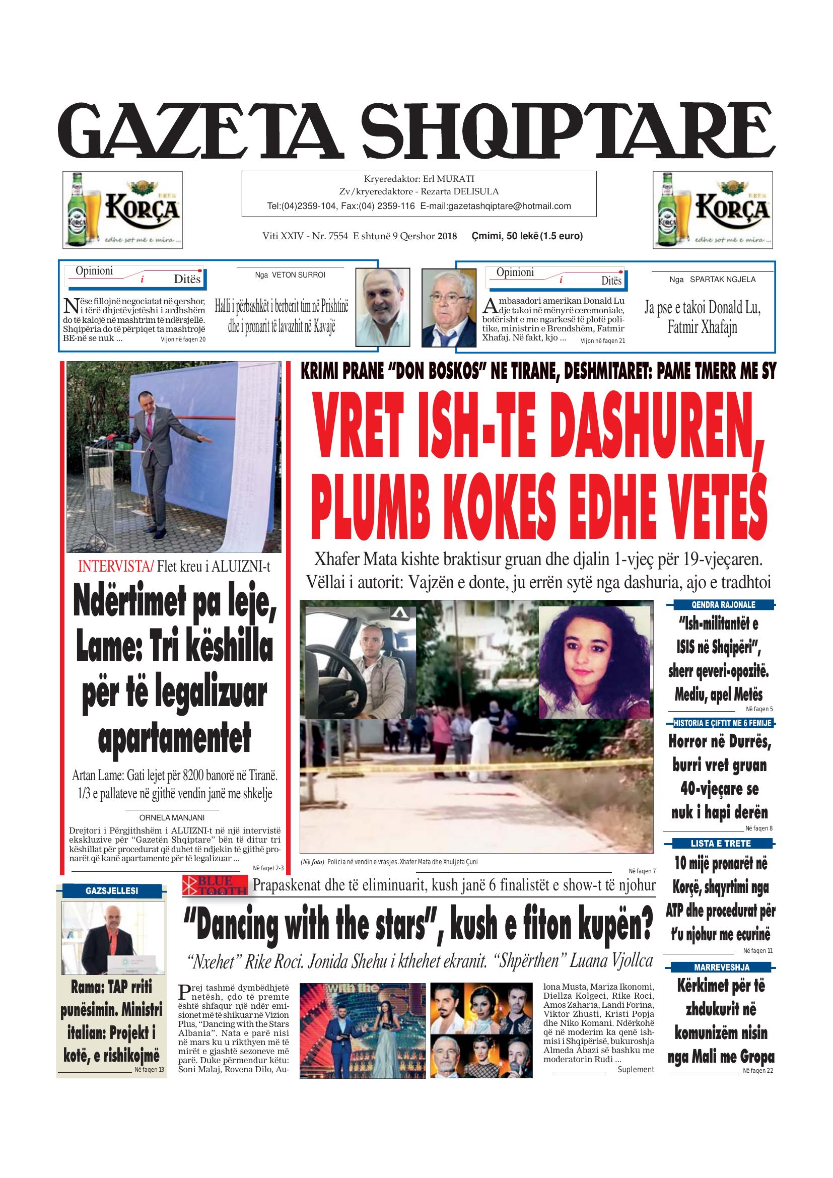 Gazeta Shqiptare 2018-06-09