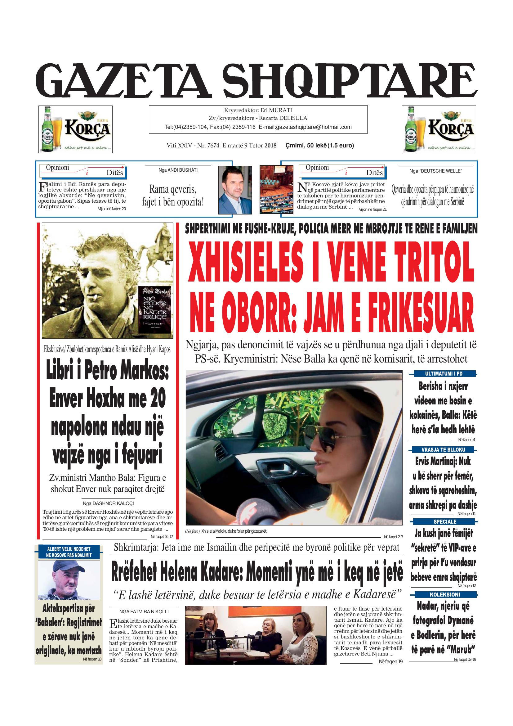 Gazeta Shqiptare 2018-10-09