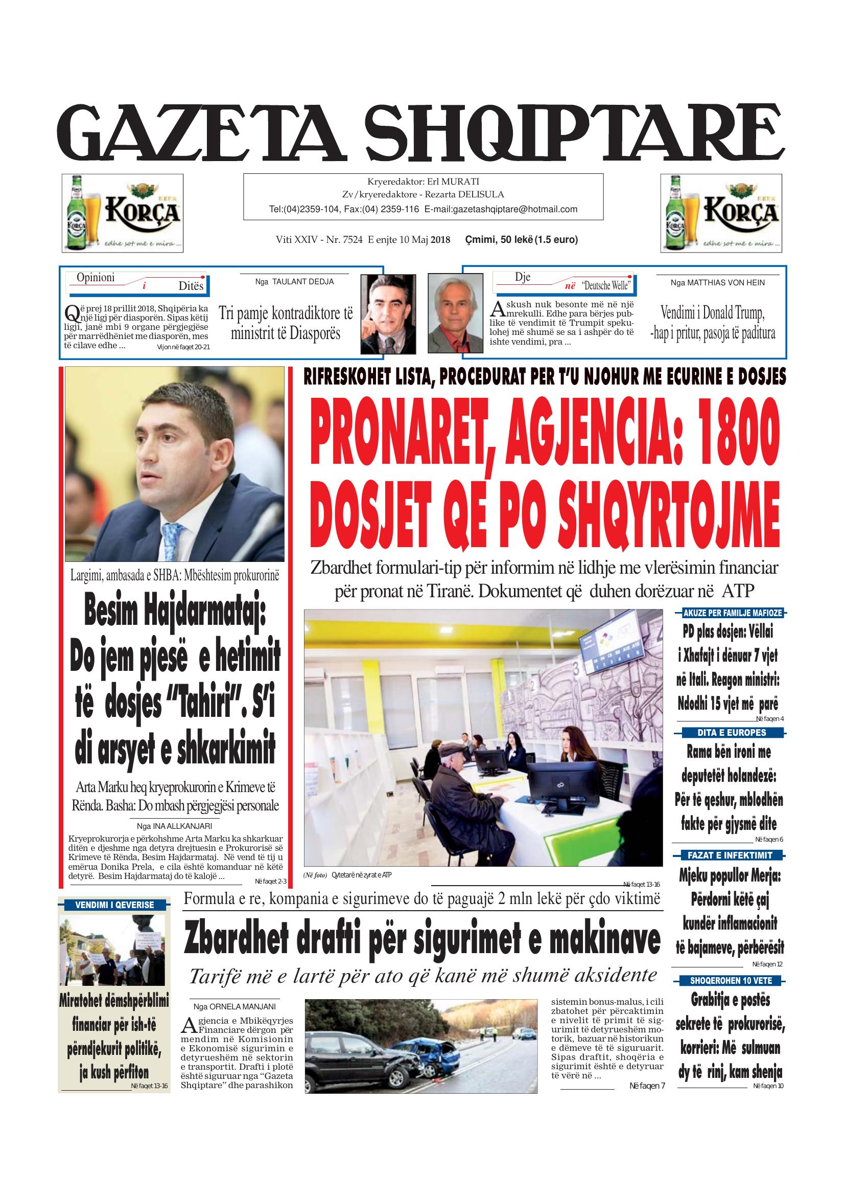 Gazeta Shqiptare 2018-05-10