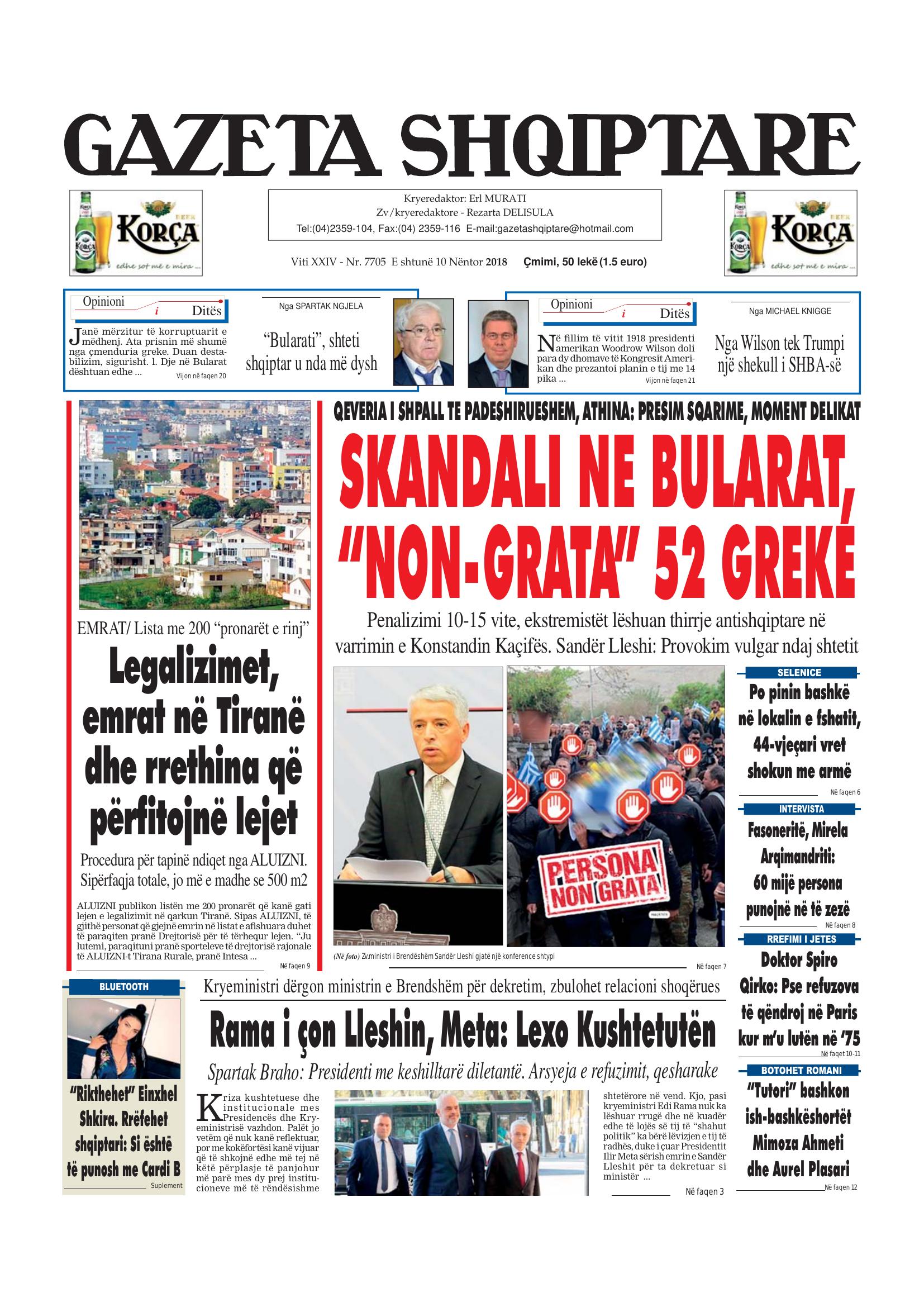 Gazeta Shqiptare 2018-11-10