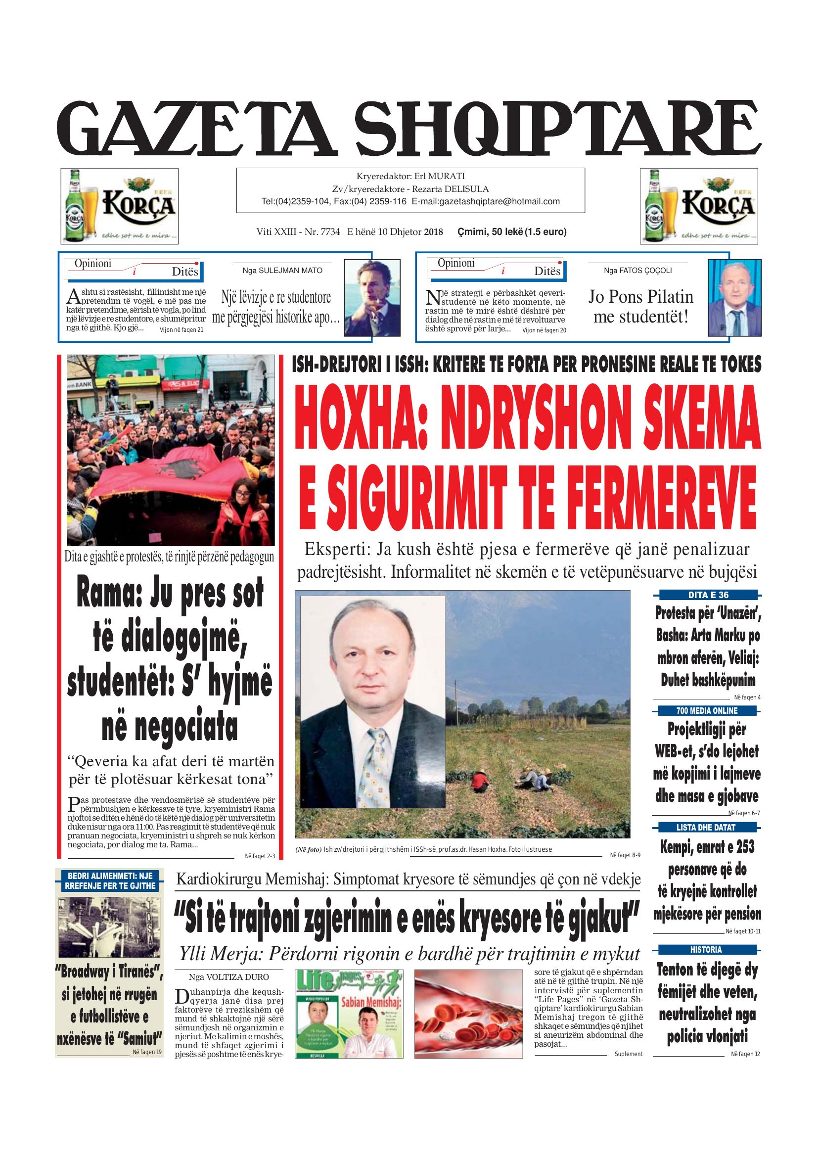 Gazeta Shqiptare 2018-12-10