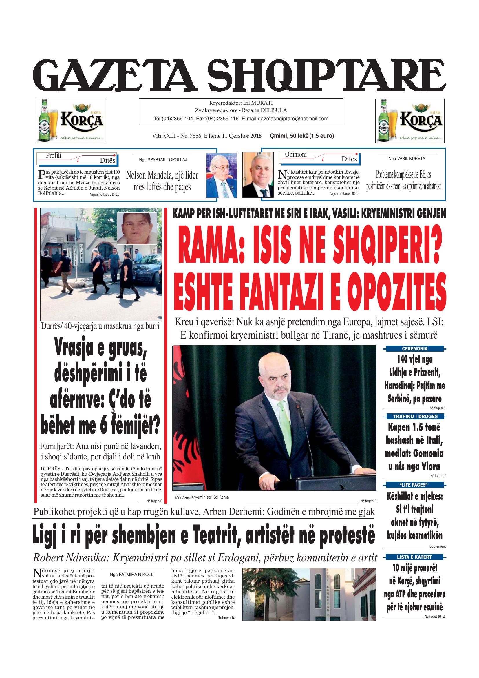 Gazeta Shqiptare 2018-06-11