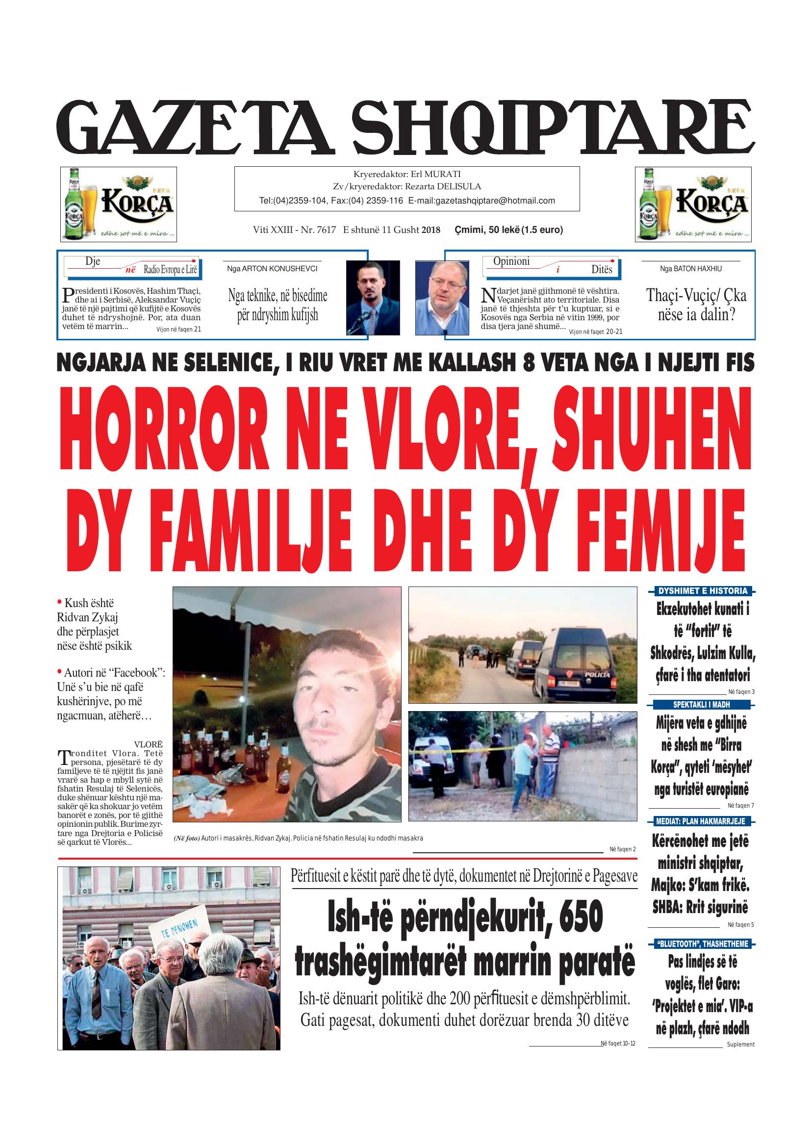 Gazeta Shqiptare 2018-08-11