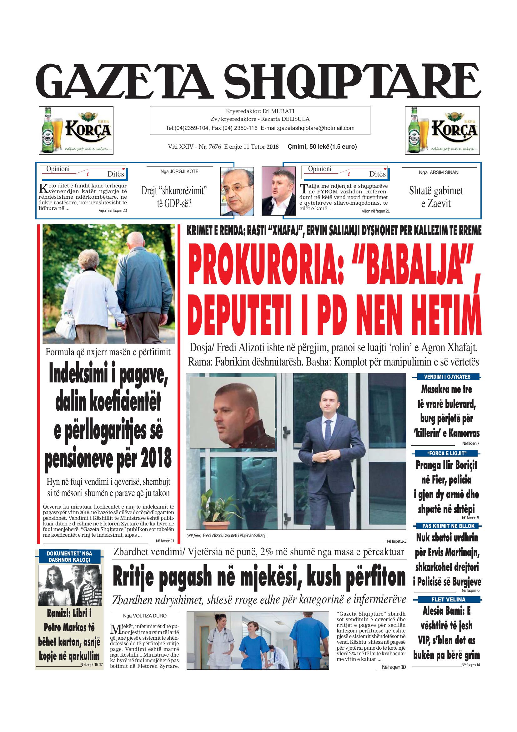 Gazeta Shqiptare 2018-10-11