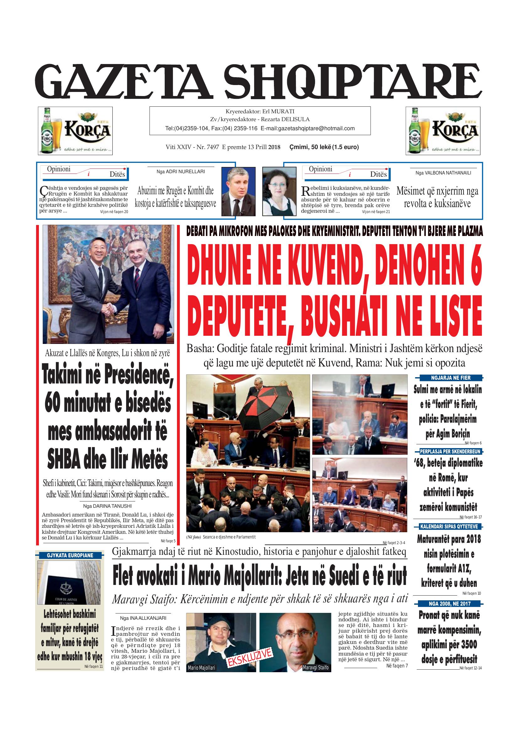 Gazeta Shqiptare 2018-04-13