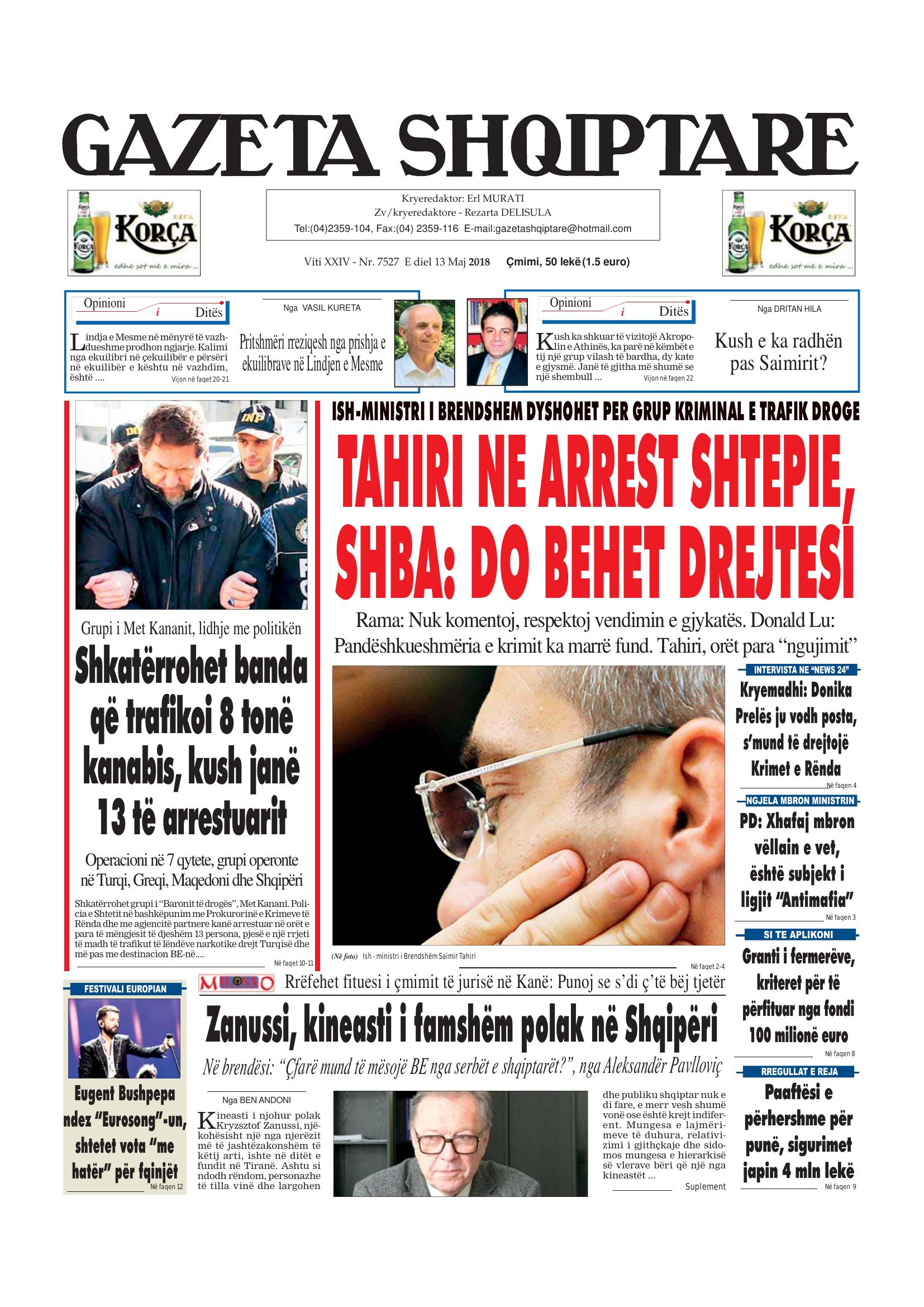 Gazeta Shqiptare 2018-05-13