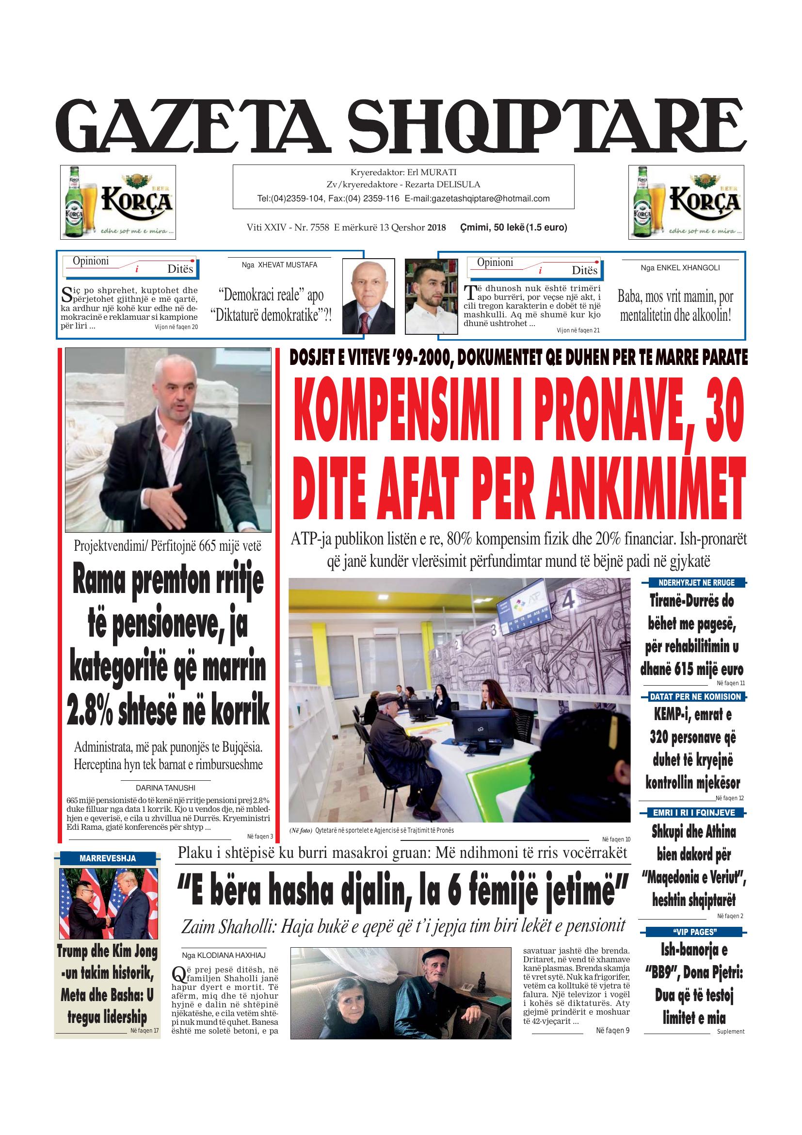 Gazeta Shqiptare 2018-06-13