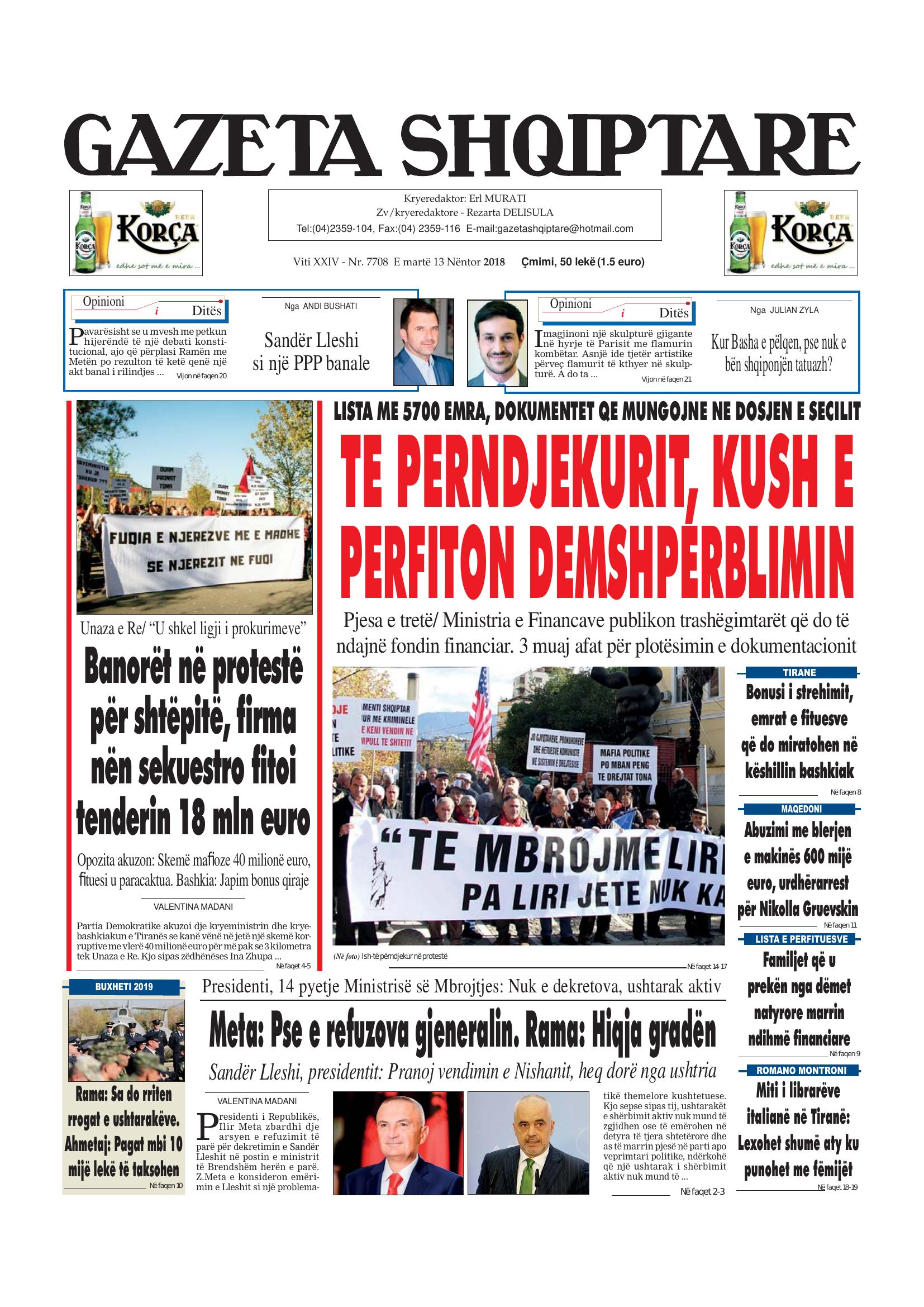 Gazeta Shqiptare 2018-11-13