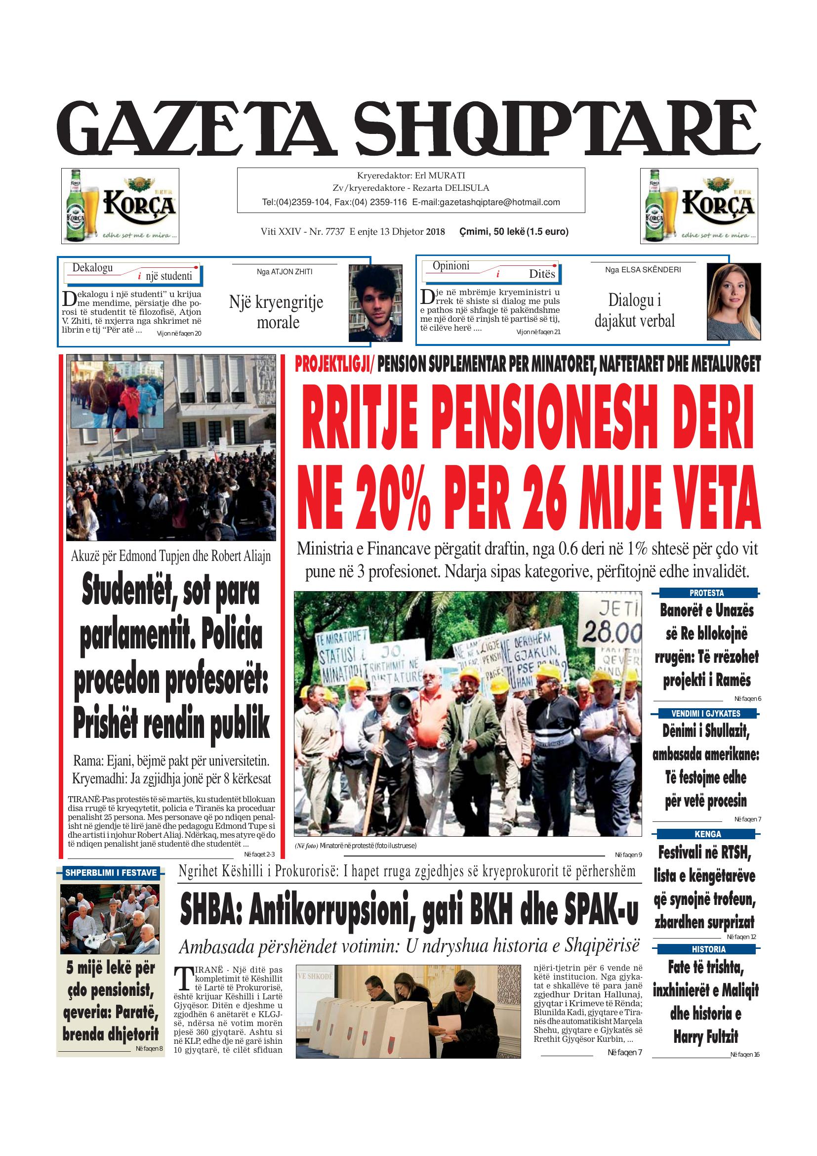 Gazeta Shqiptare 2018-12-13