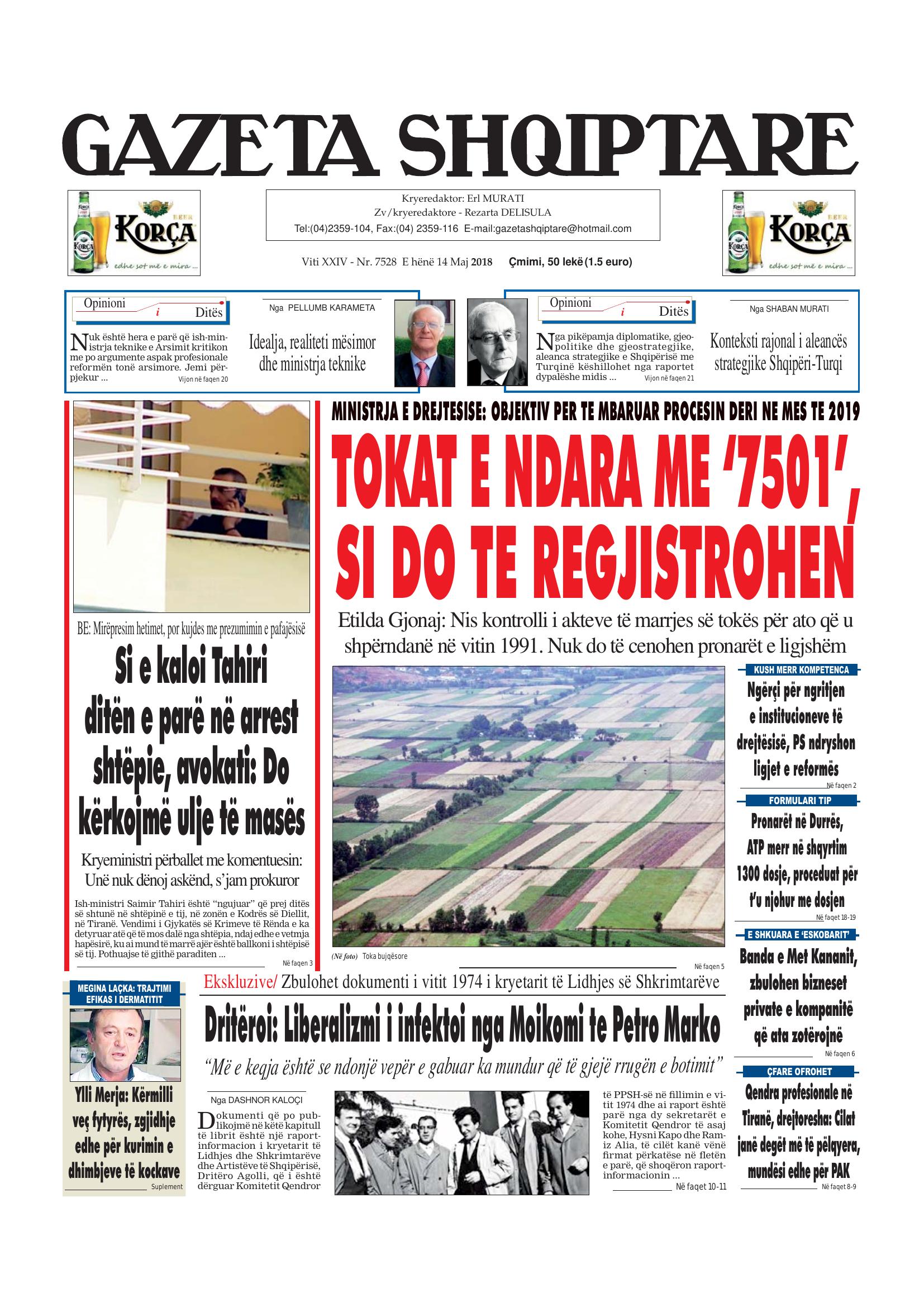 Gazeta Shqiptare 2018-05-14