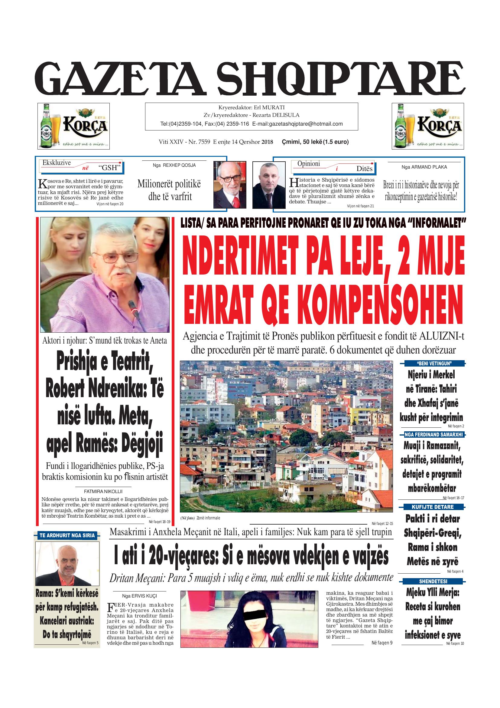 Gazeta Shqiptare 2018-06-14