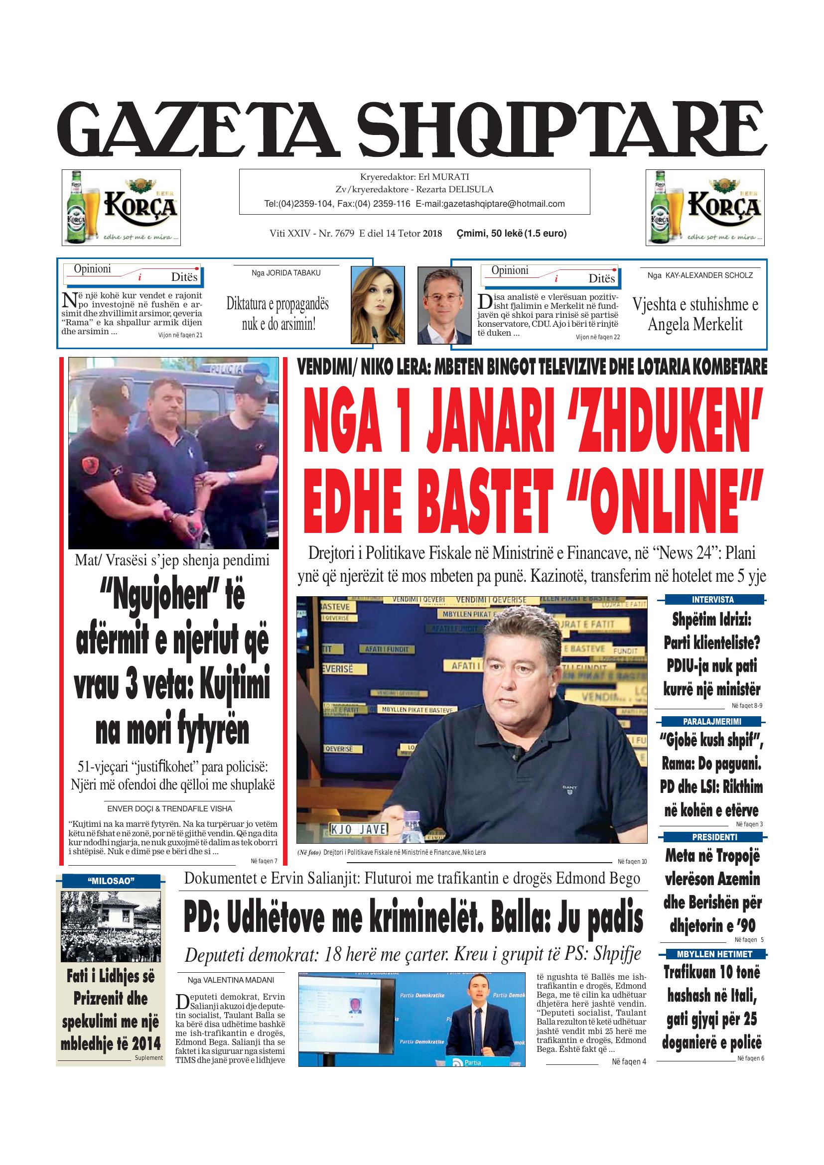 Gazeta Shqiptare 2018-10-14