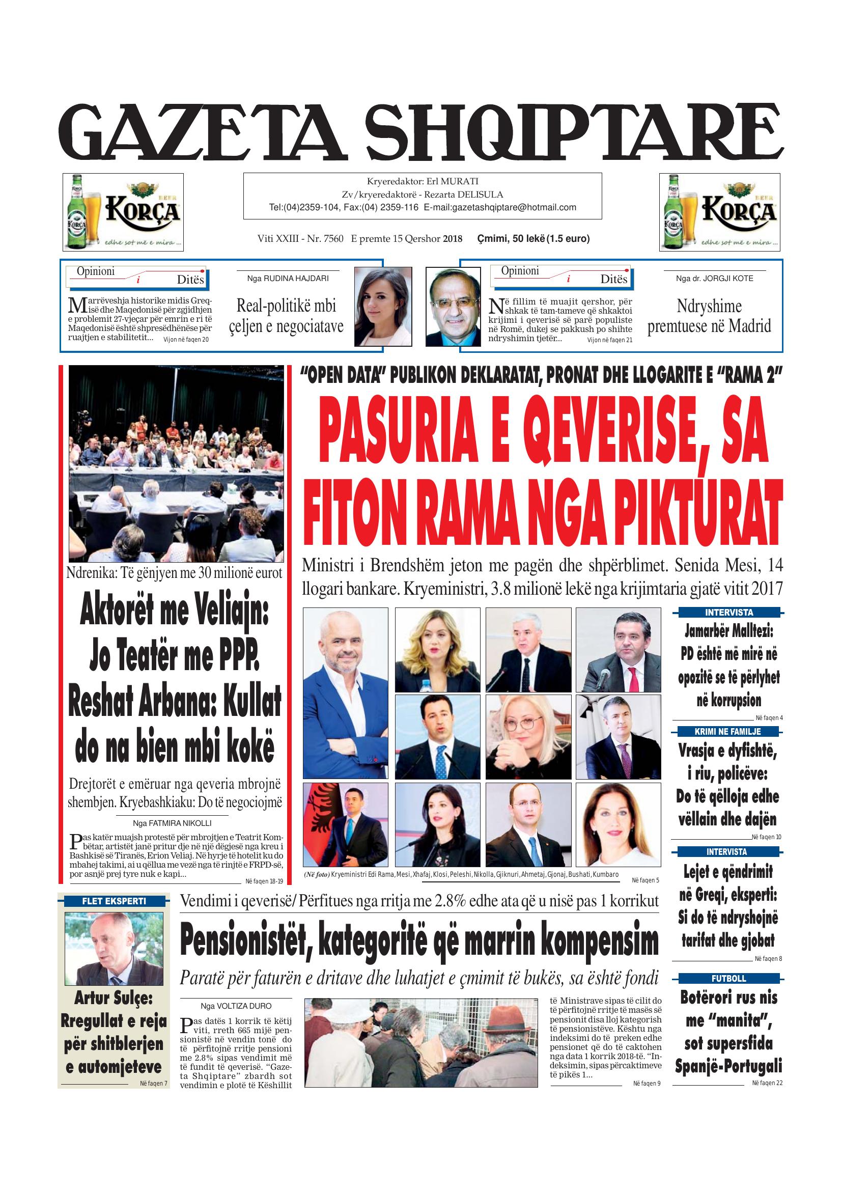 Gazeta Shqiptare 2018-06-15