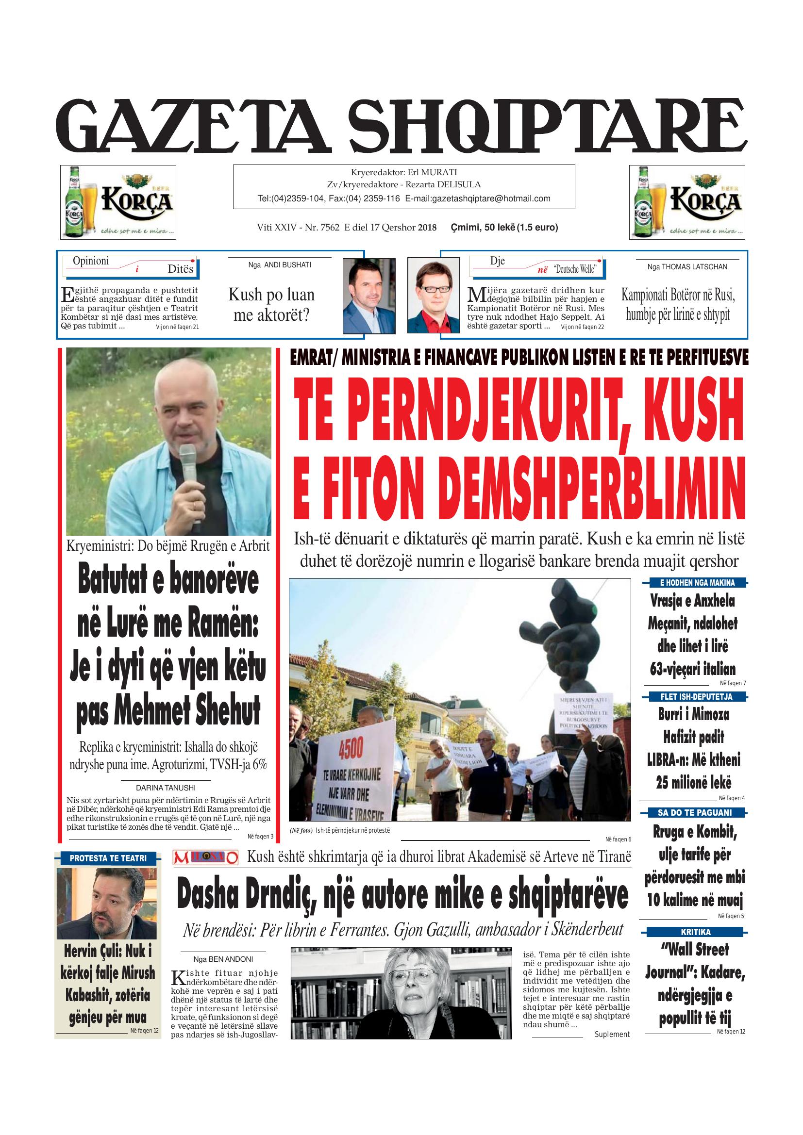 Gazeta Shqiptare 2018-06-17