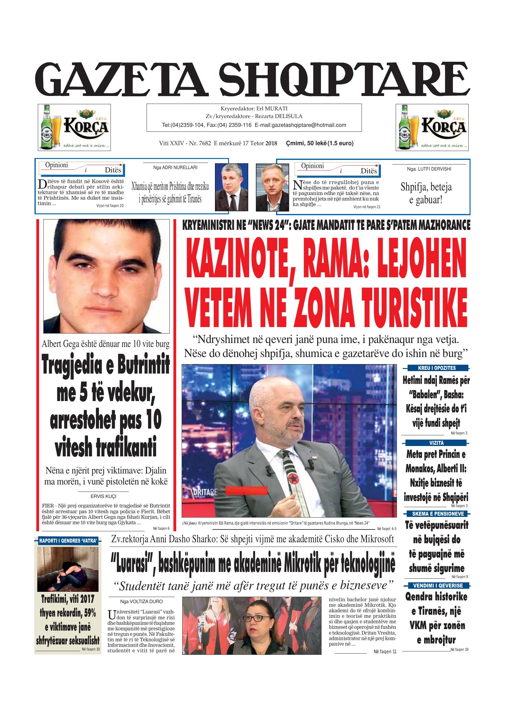Gazeta Shqiptare 2018-10-17